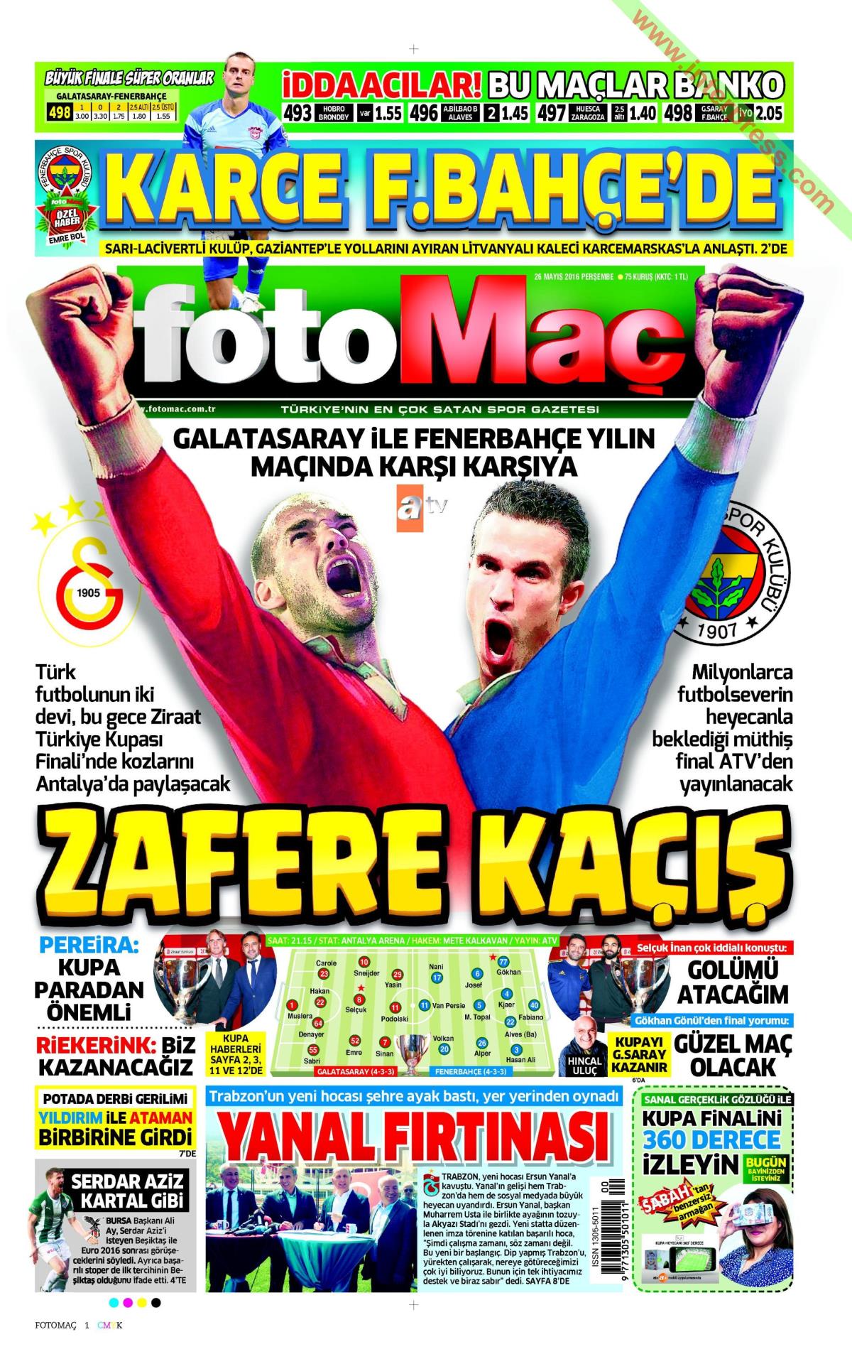 26 Mayıs 2016 gazete manşetleri - 7