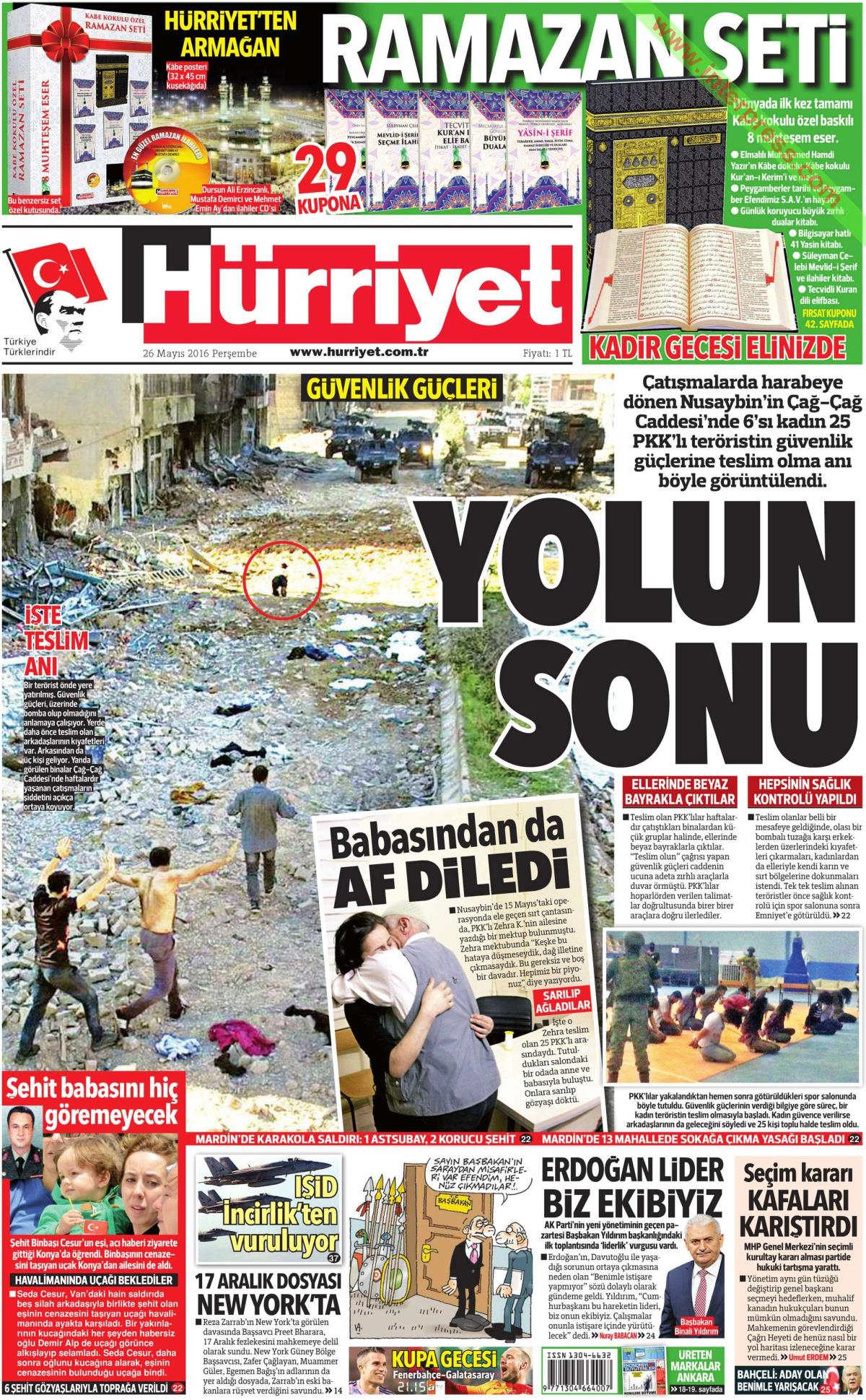 26 Mayıs 2016 gazete manşetleri - 9