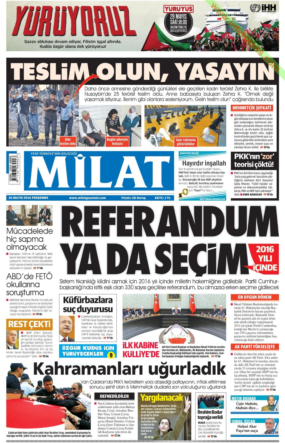 26 Mayıs 2016 gazete manşetleri - 6