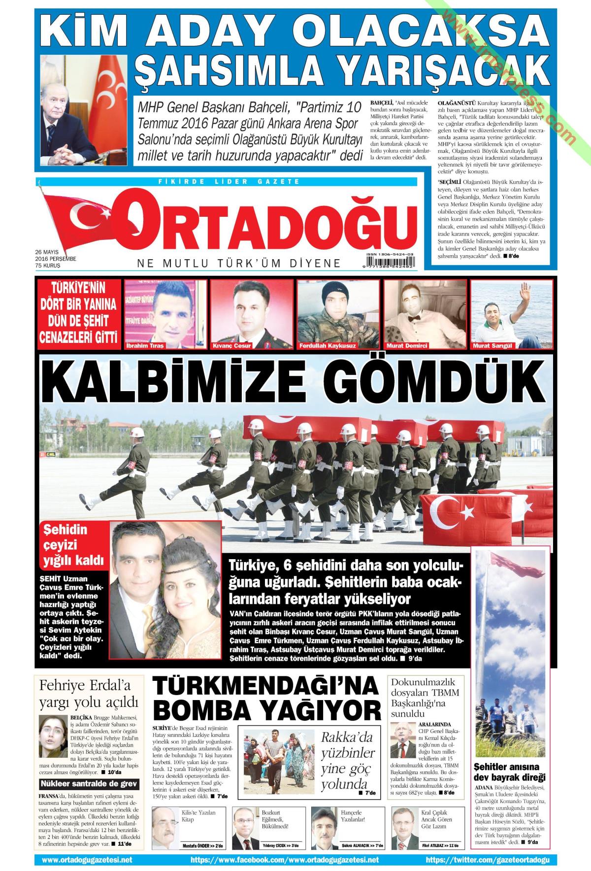 26 Mayıs 2016 gazete manşetleri - 5