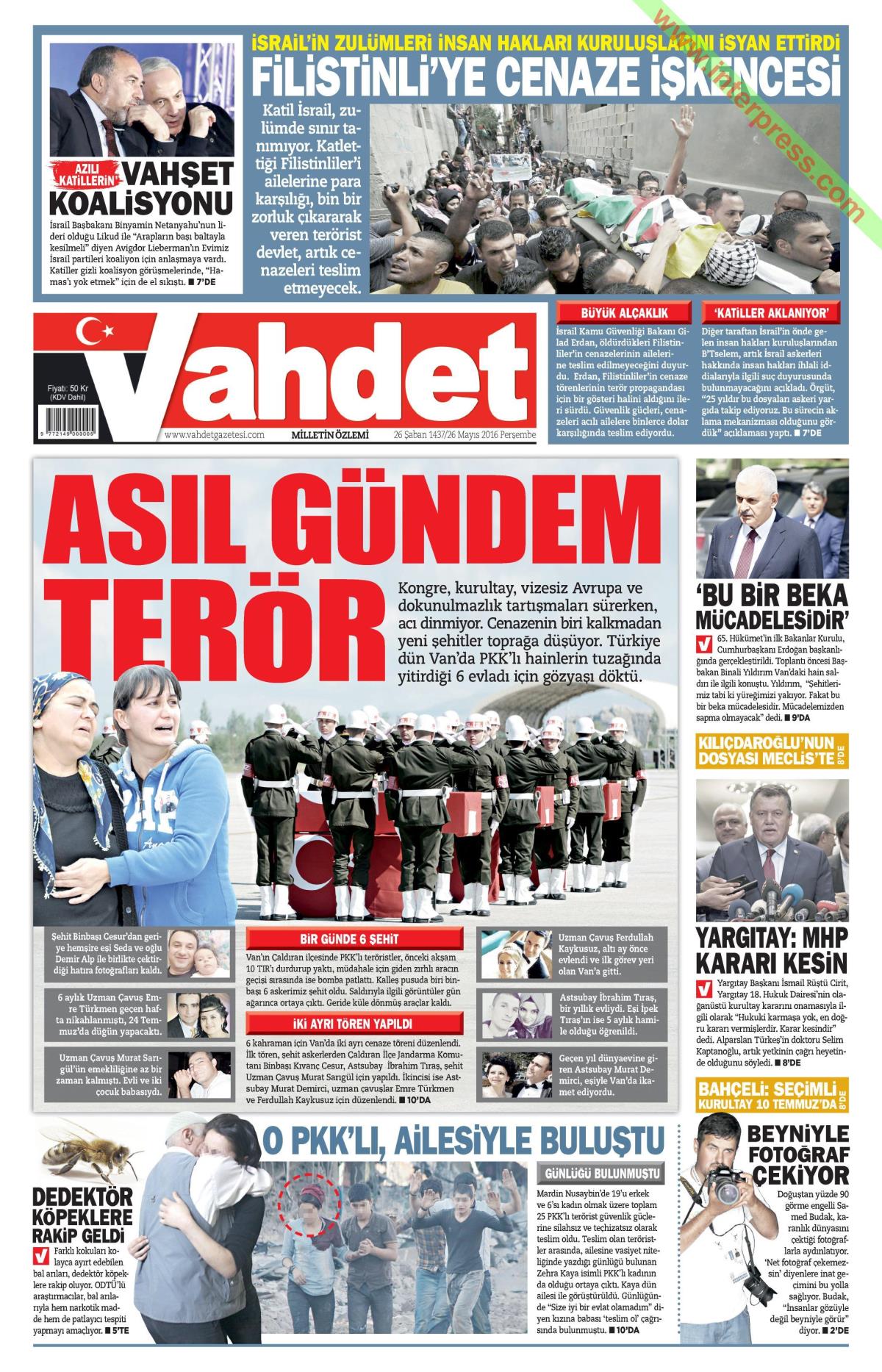 26 Mayıs 2016 gazete manşetleri - 20