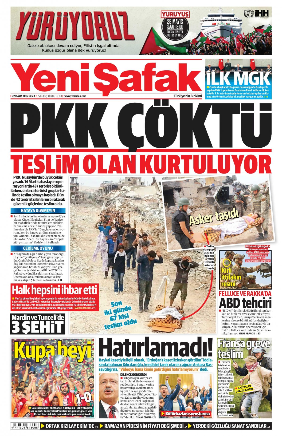 27 Mayıs 2016 gazete manşetleri - 6