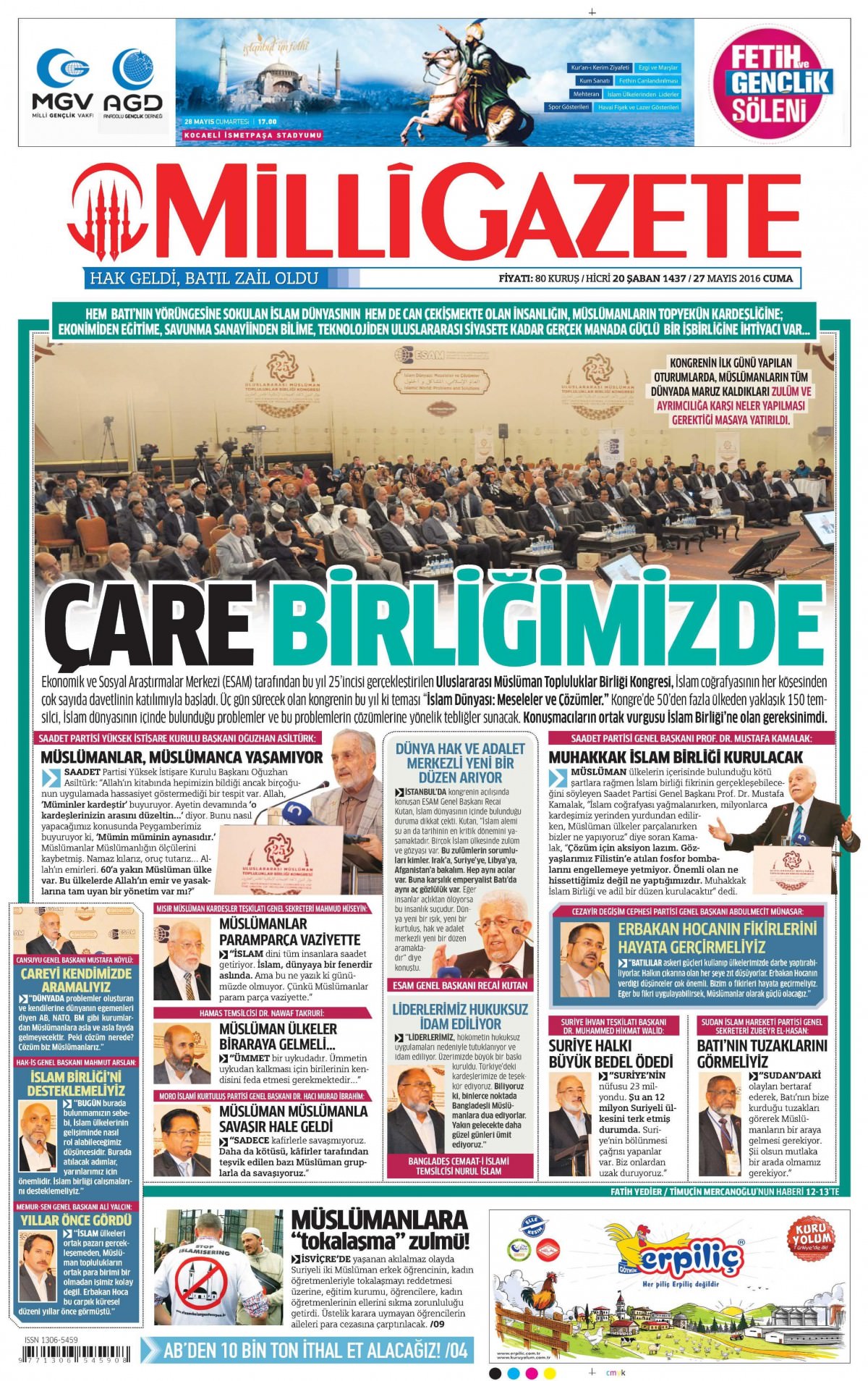 27 Mayıs 2016 gazete manşetleri - 13