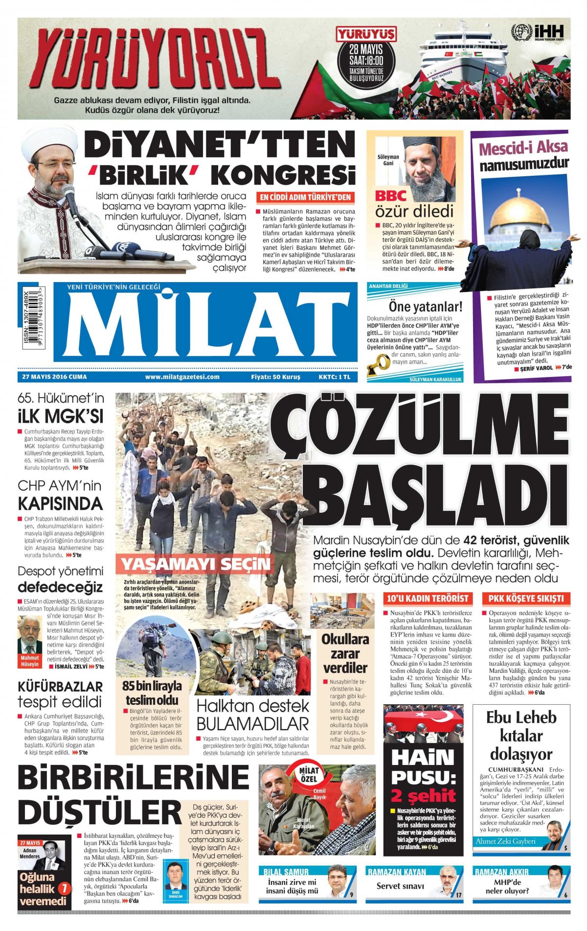 27 Mayıs 2016 gazete manşetleri - 24