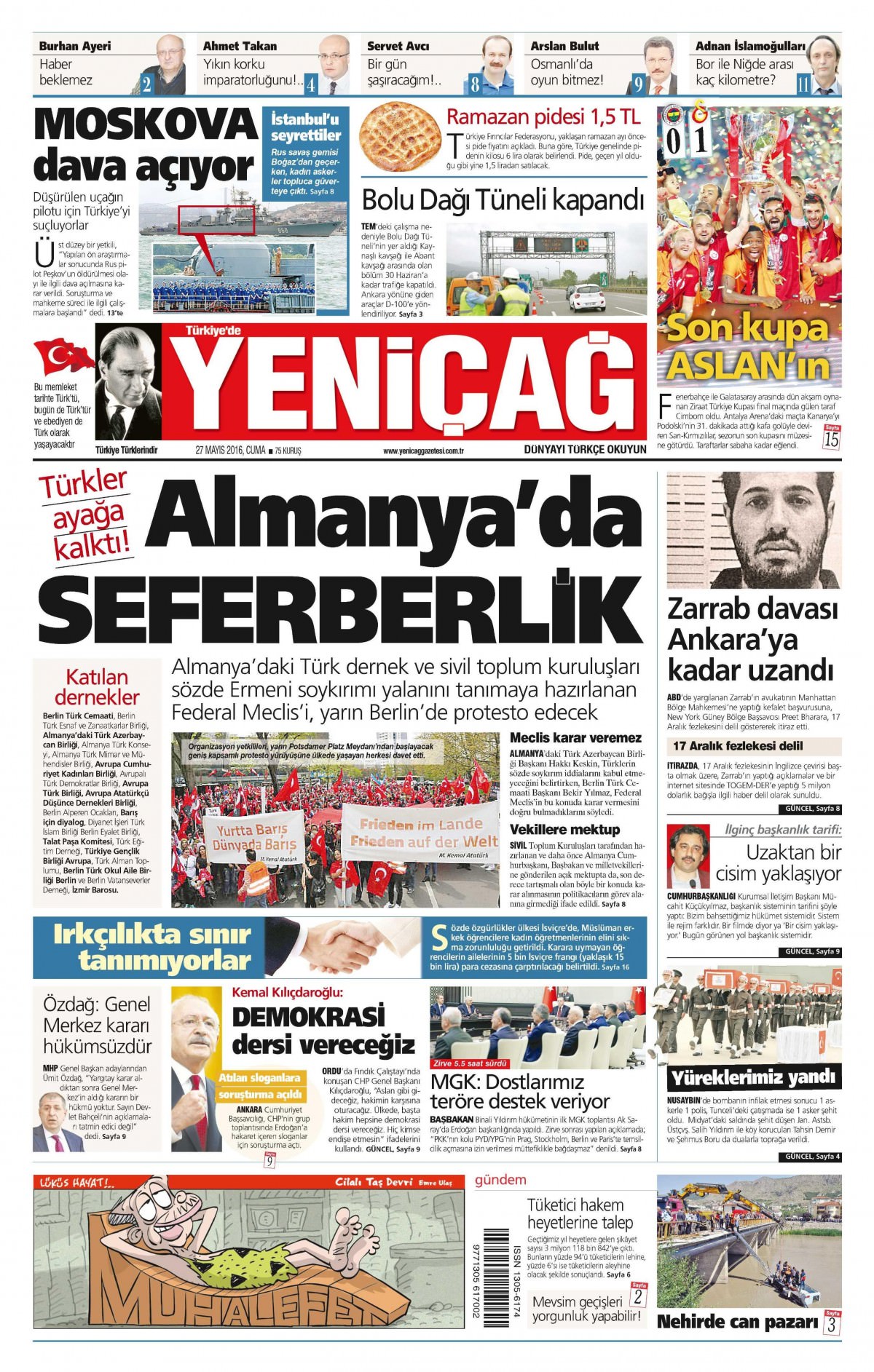 27 Mayıs 2016 gazete manşetleri - 3