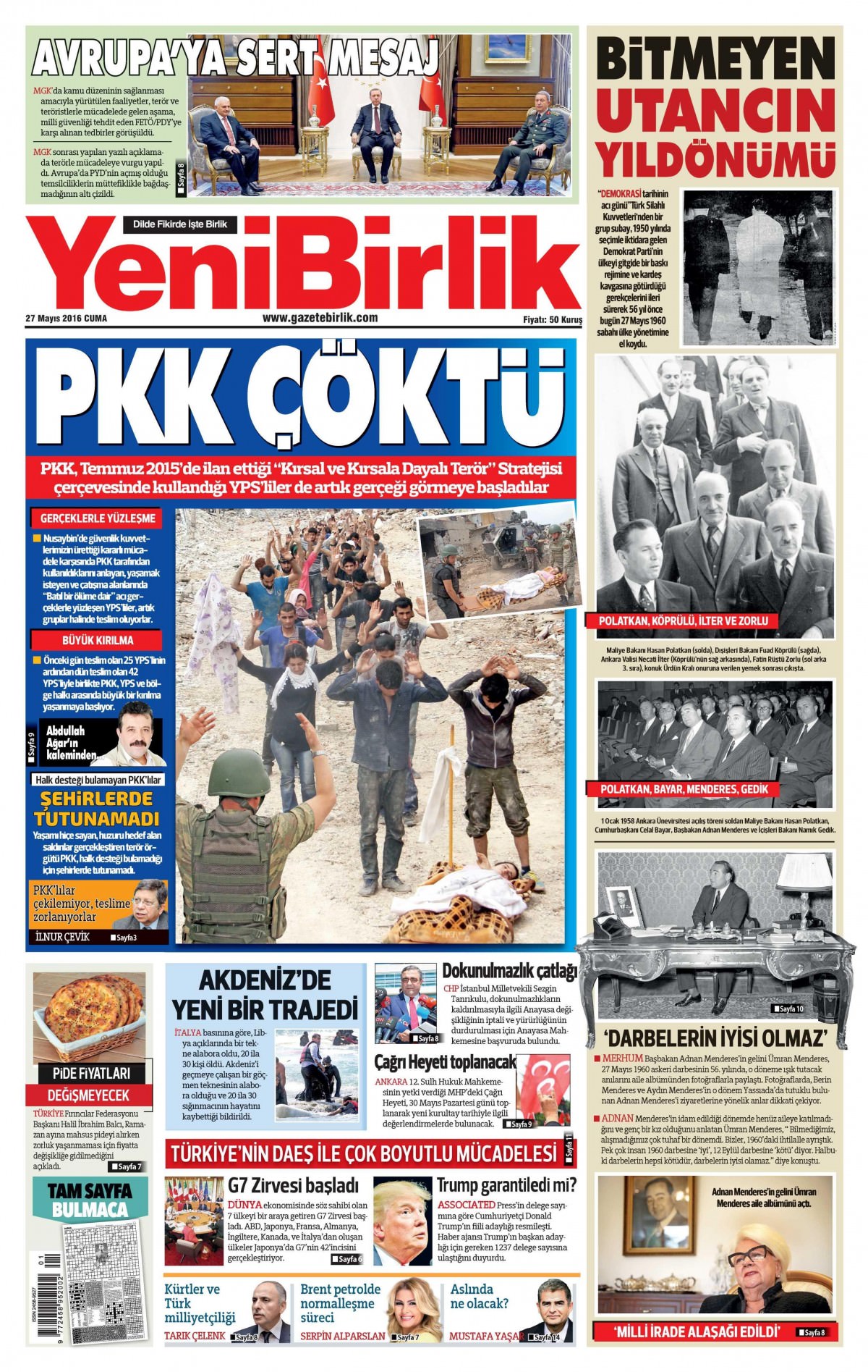 27 Mayıs 2016 gazete manşetleri - 5