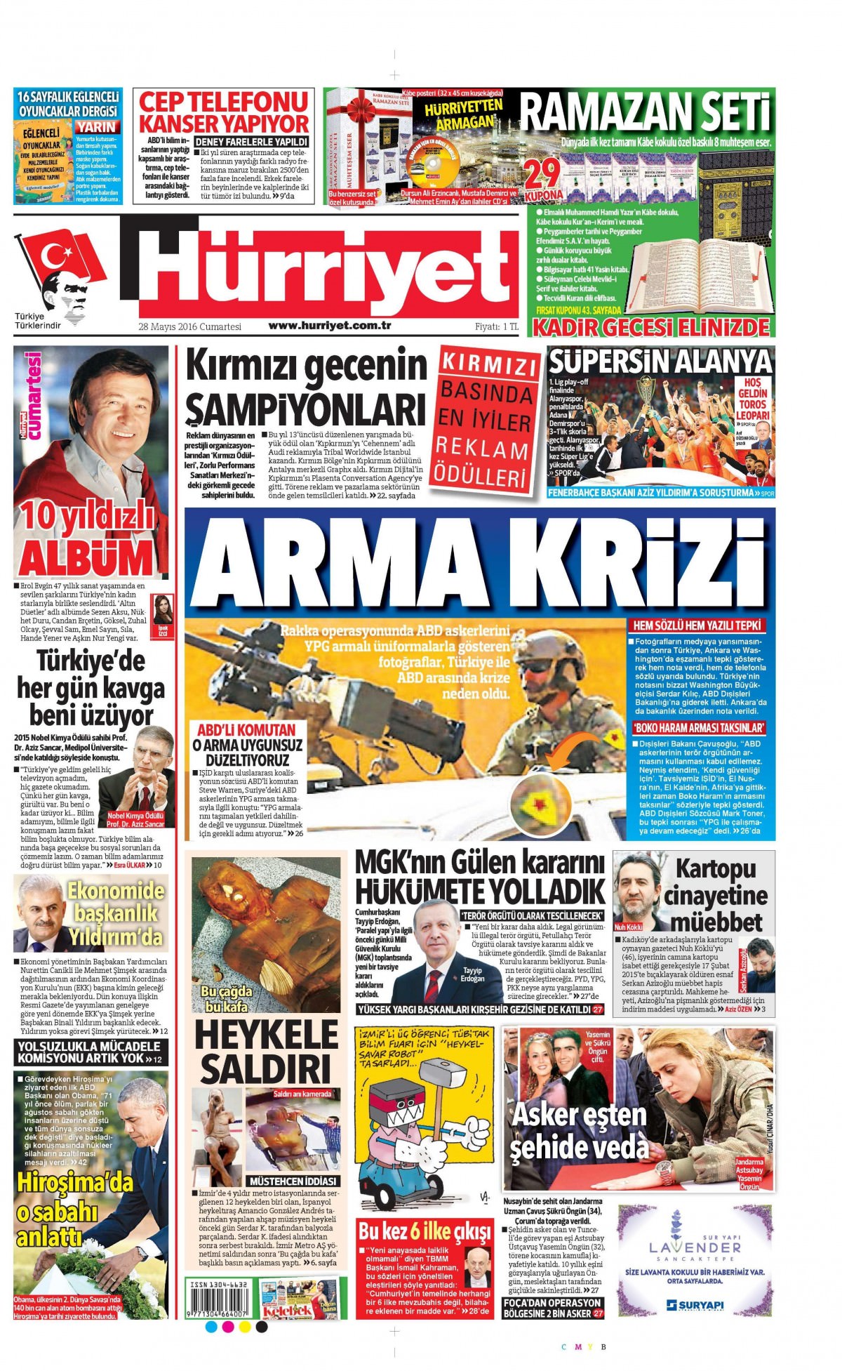 28 Mayıs 2016 gazete manşetleri - 807