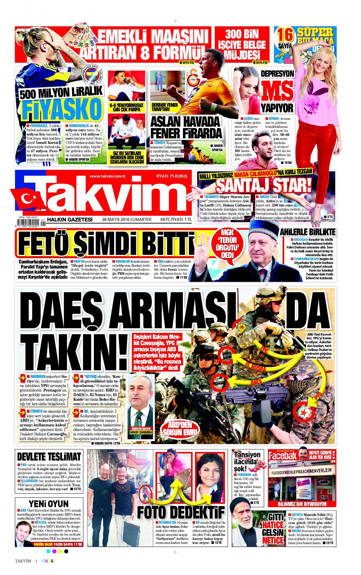 28 Mayıs 2016 gazete manşetleri - 673