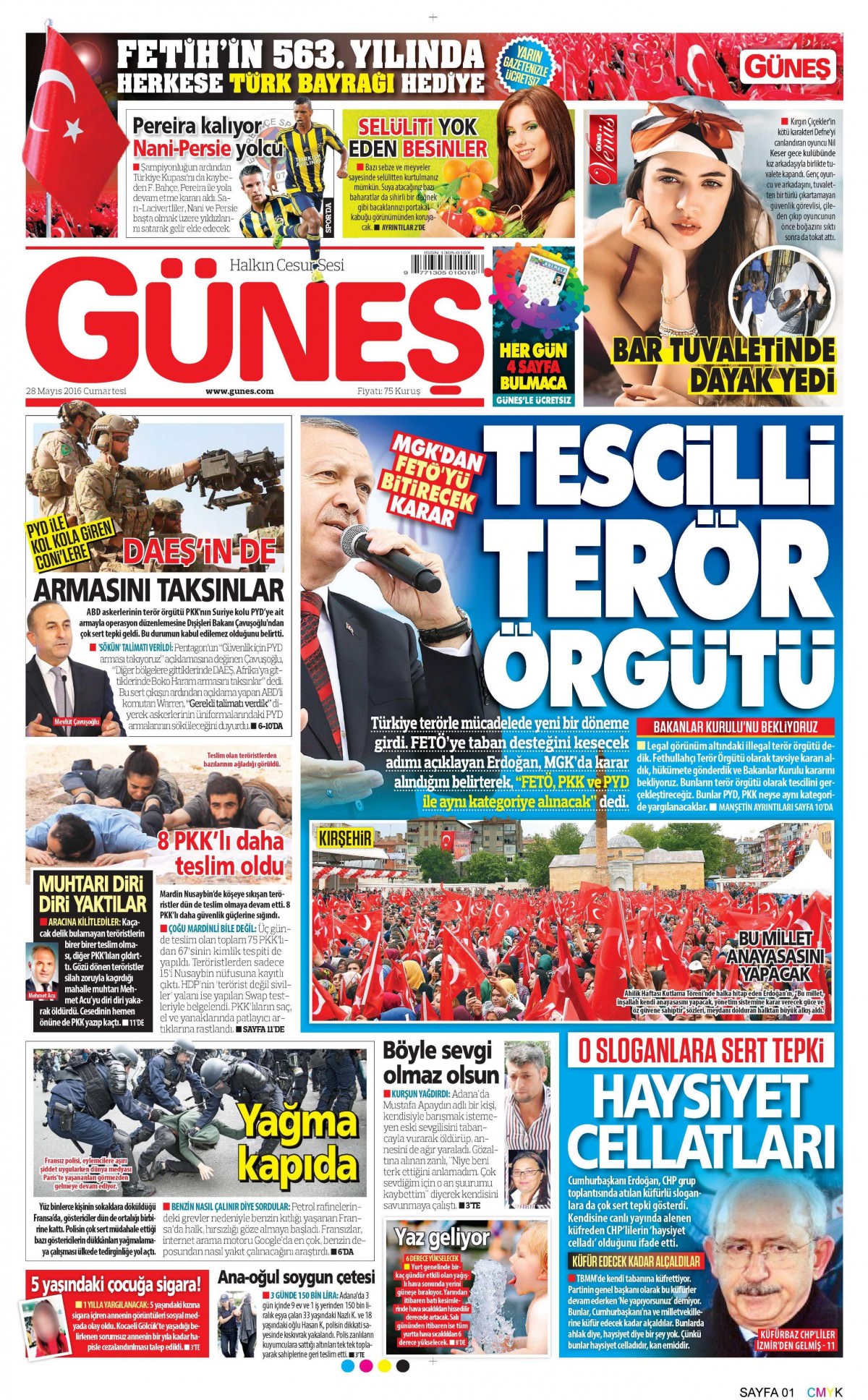 28 Mayıs 2016 gazete manşetleri - 672