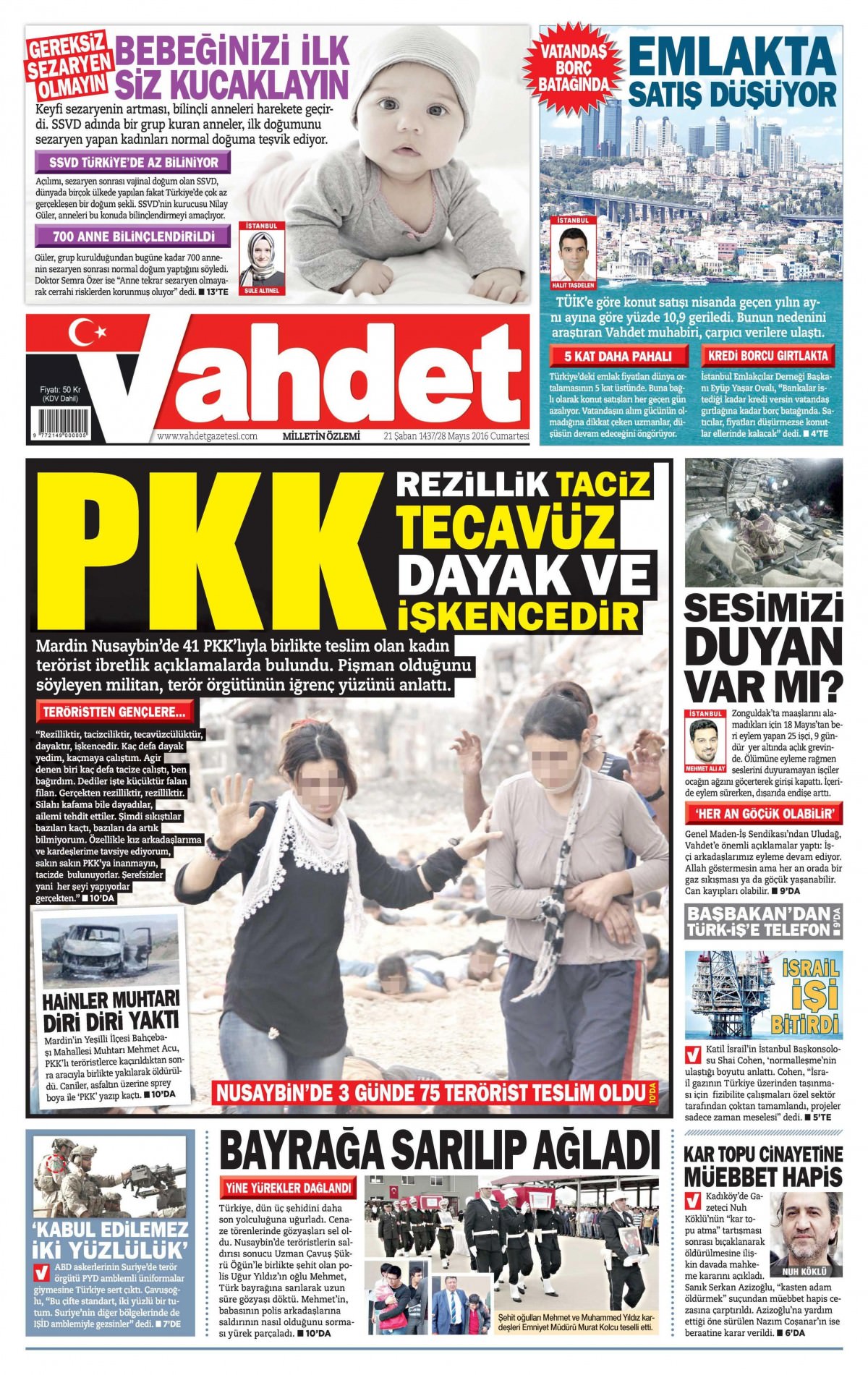 28 Mayıs 2016 gazete manşetleri - 943