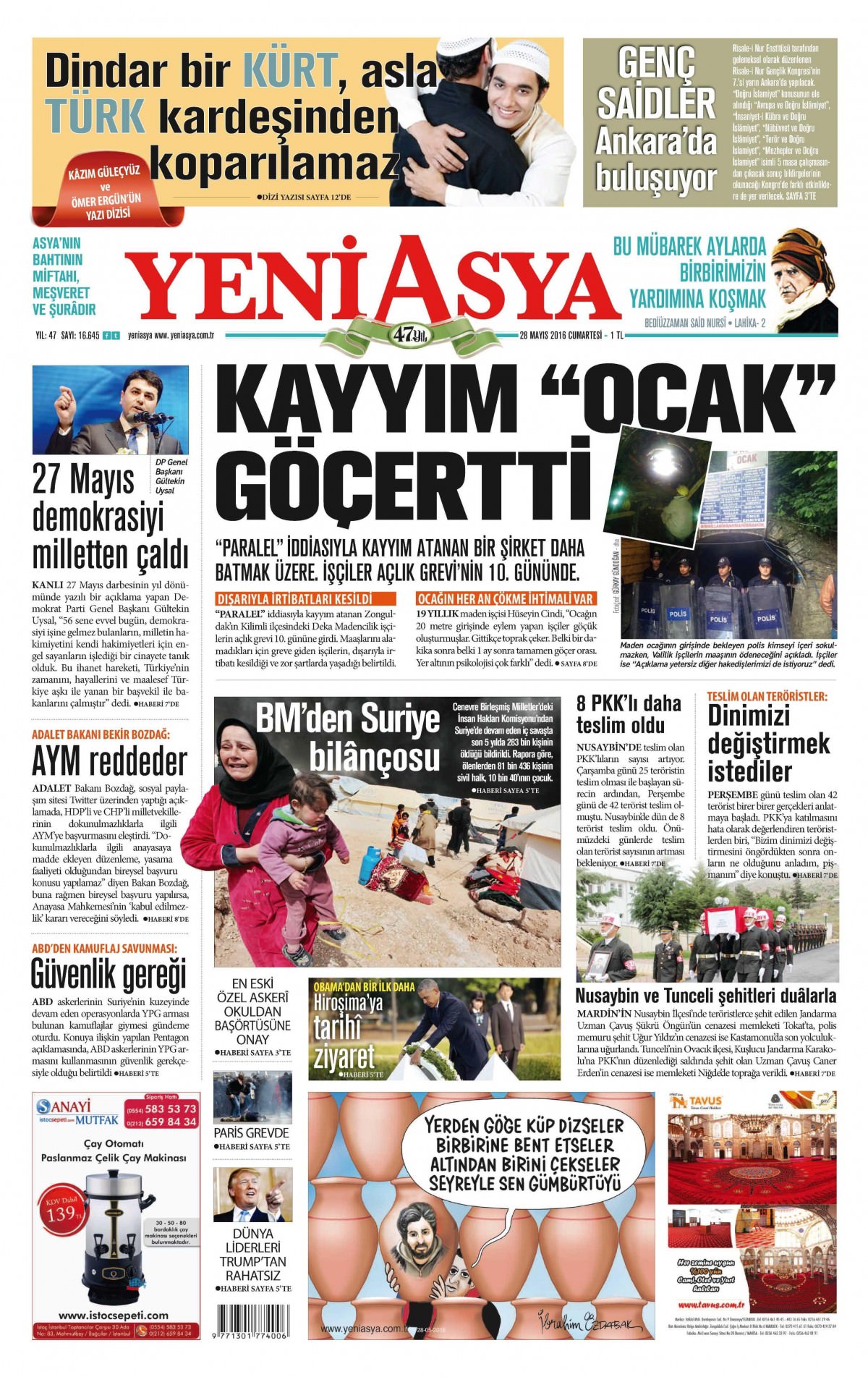 28 Mayıs 2016 gazete manşetleri - 679