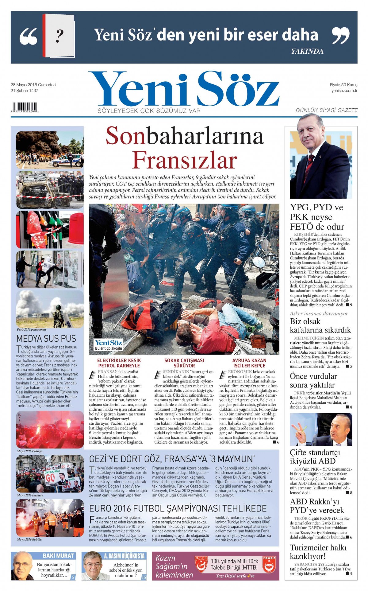 28 Mayıs 2016 gazete manşetleri - 606