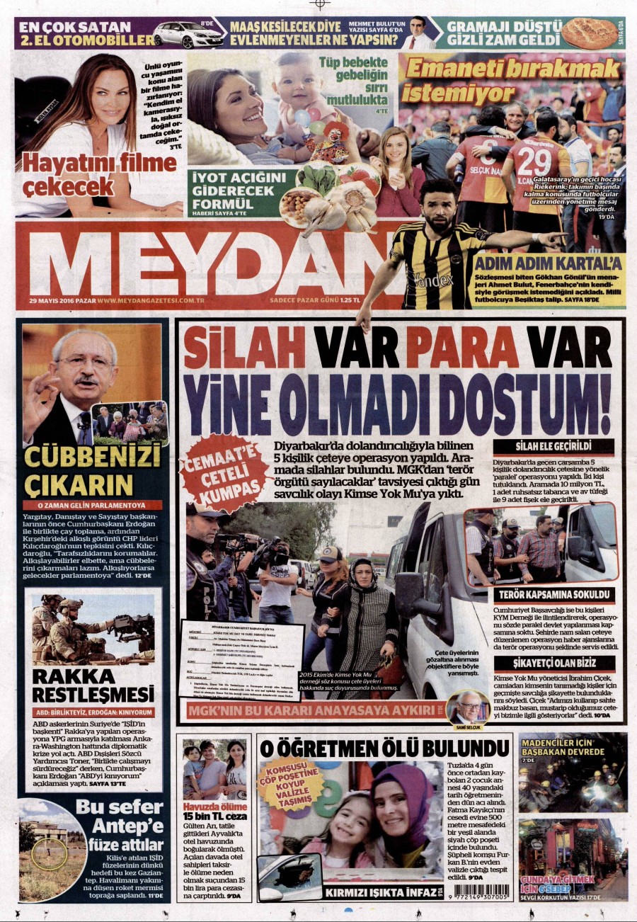 29 Mayıs 2016 gazete manşetleri - 880