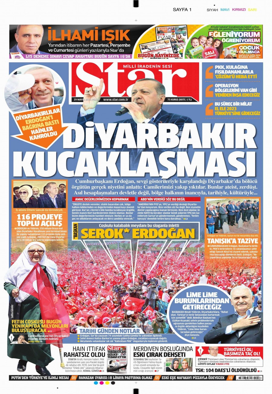 29 Mayıs 2016 gazete manşetleri - 632