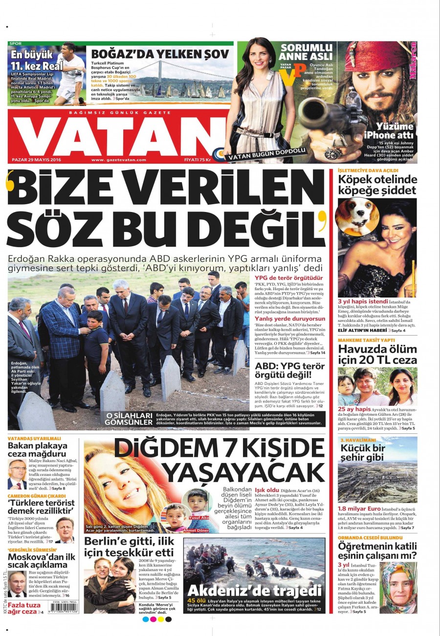 29 Mayıs 2016 gazete manşetleri - 801