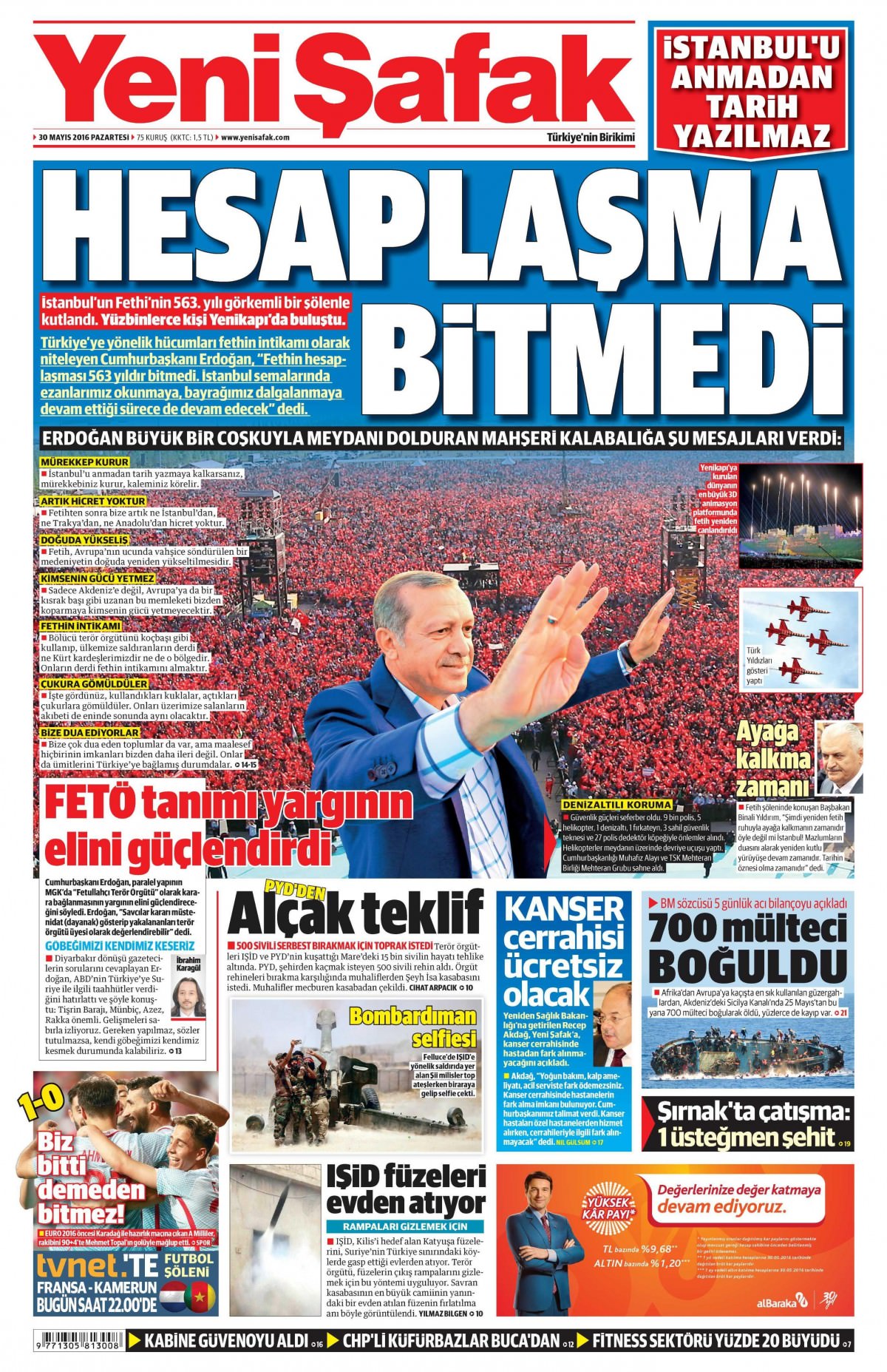 30 Mayıs 2016 gazete manşetleri - 633