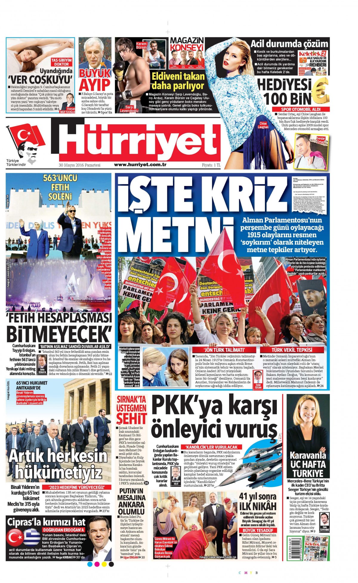 30 Mayıs 2016 gazete manşetleri - 812
