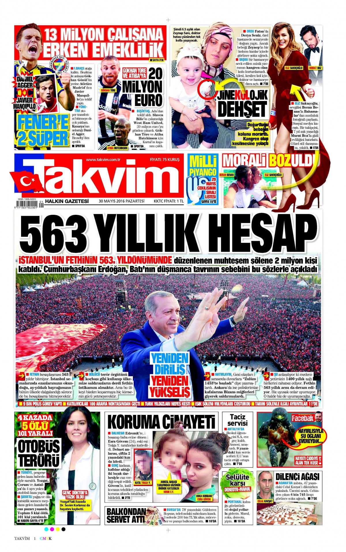 30 Mayıs 2016 gazete manşetleri - 596