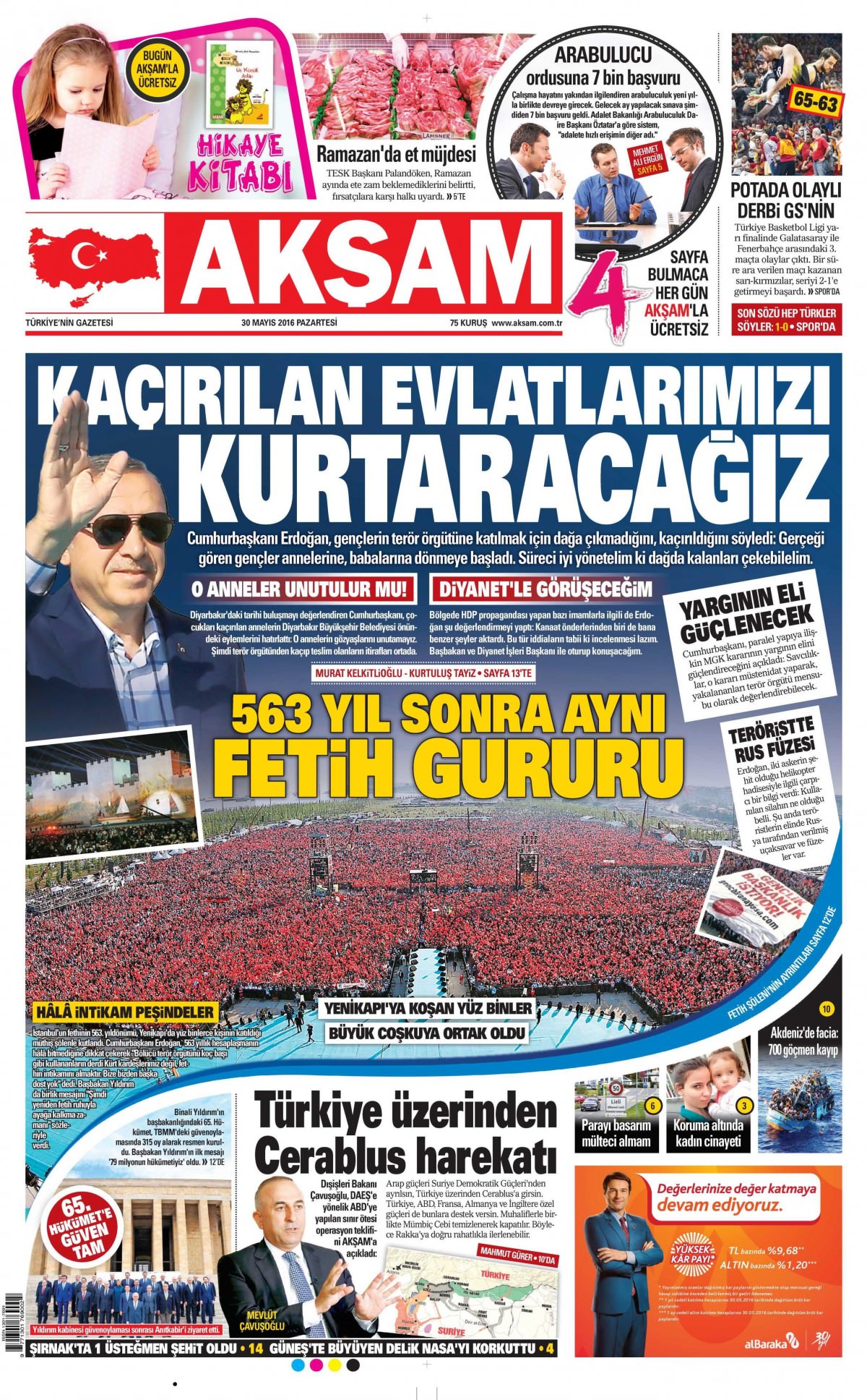 30 Mayıs 2016 gazete manşetleri - 815