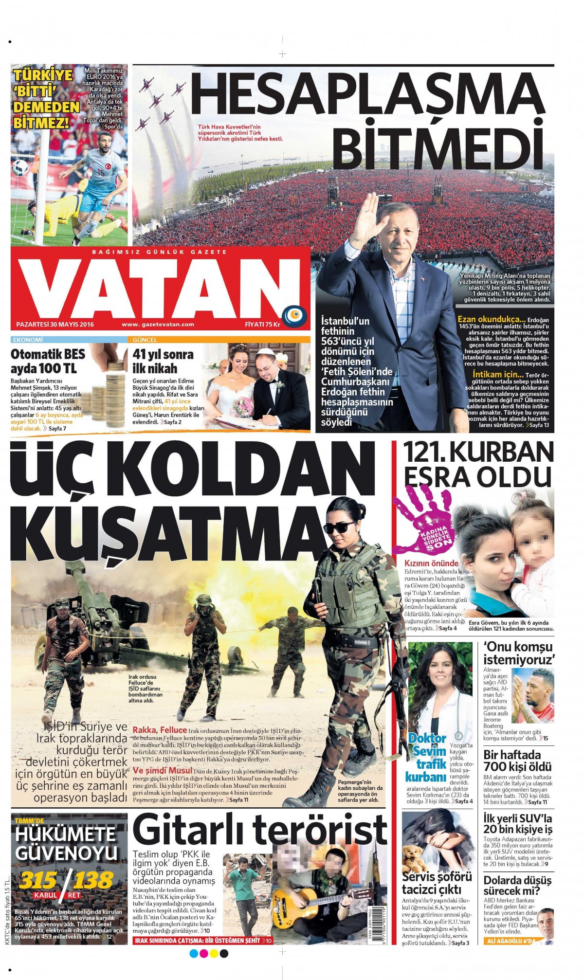 30 Mayıs 2016 gazete manşetleri - 511