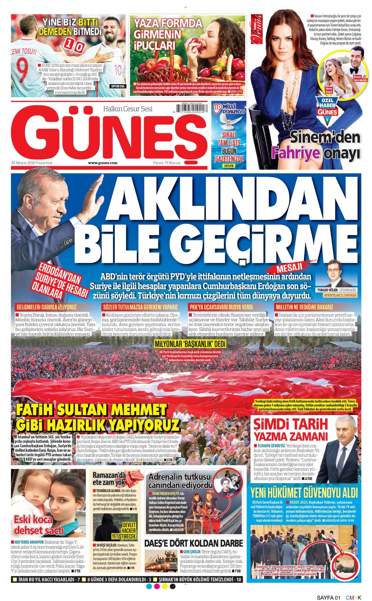 30 Mayıs 2016 gazete manşetleri - 847