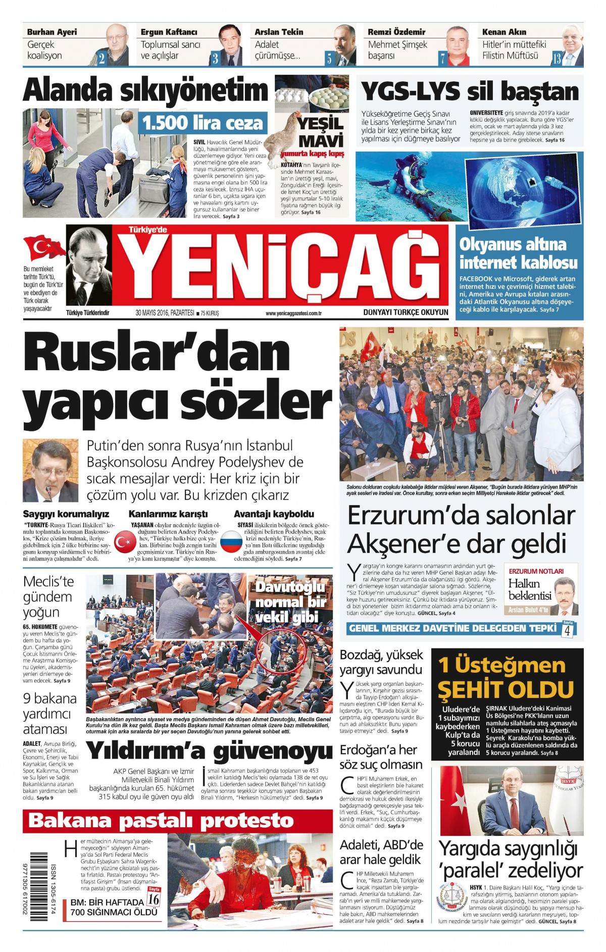 30 Mayıs 2016 gazete manşetleri - 775