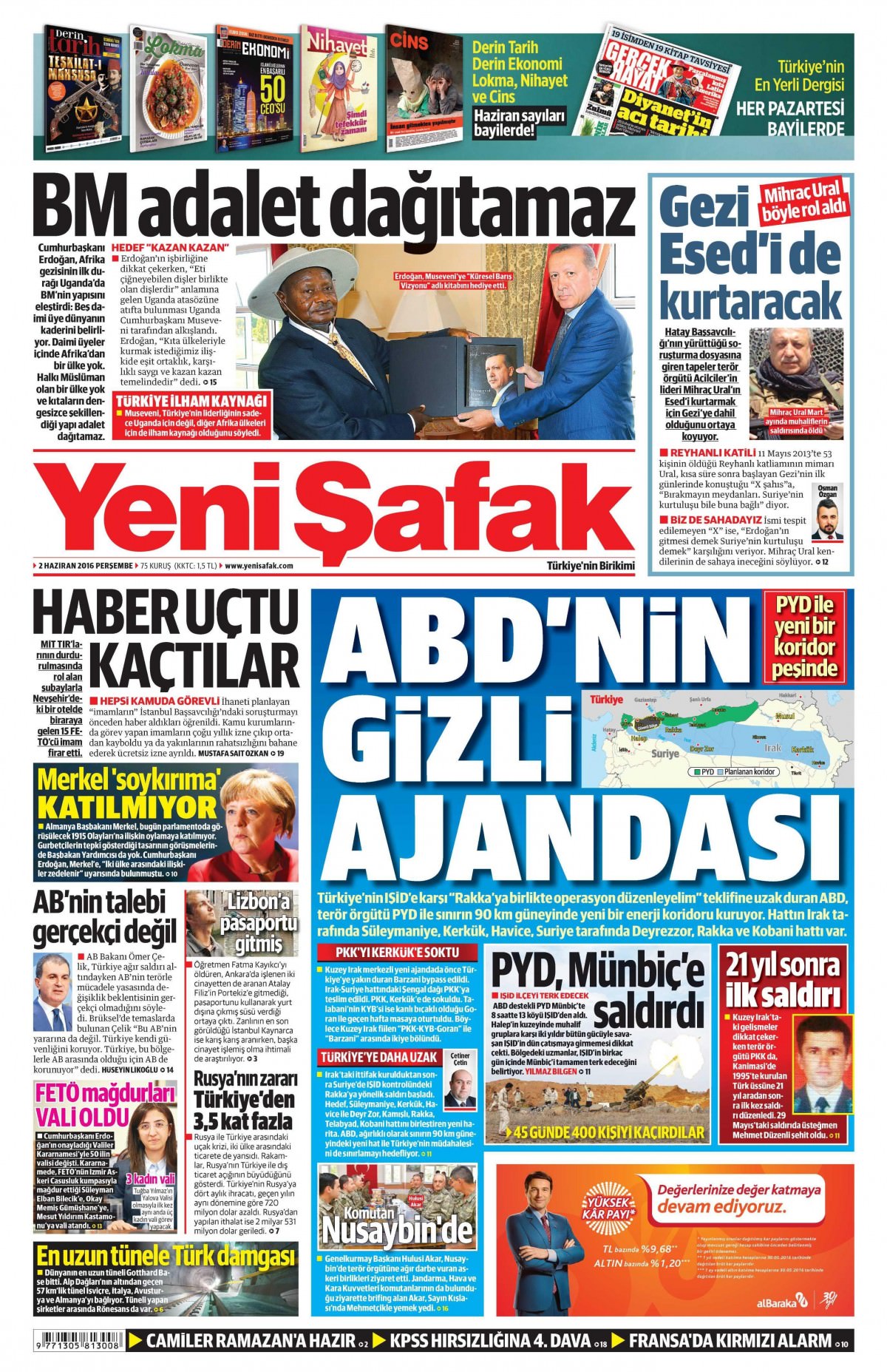 2 Haziran 2016 gazete manşetleri - 911