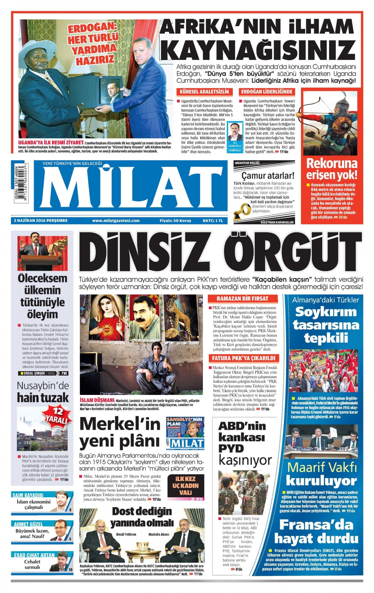 2 Haziran 2016 gazete manşetleri - 948