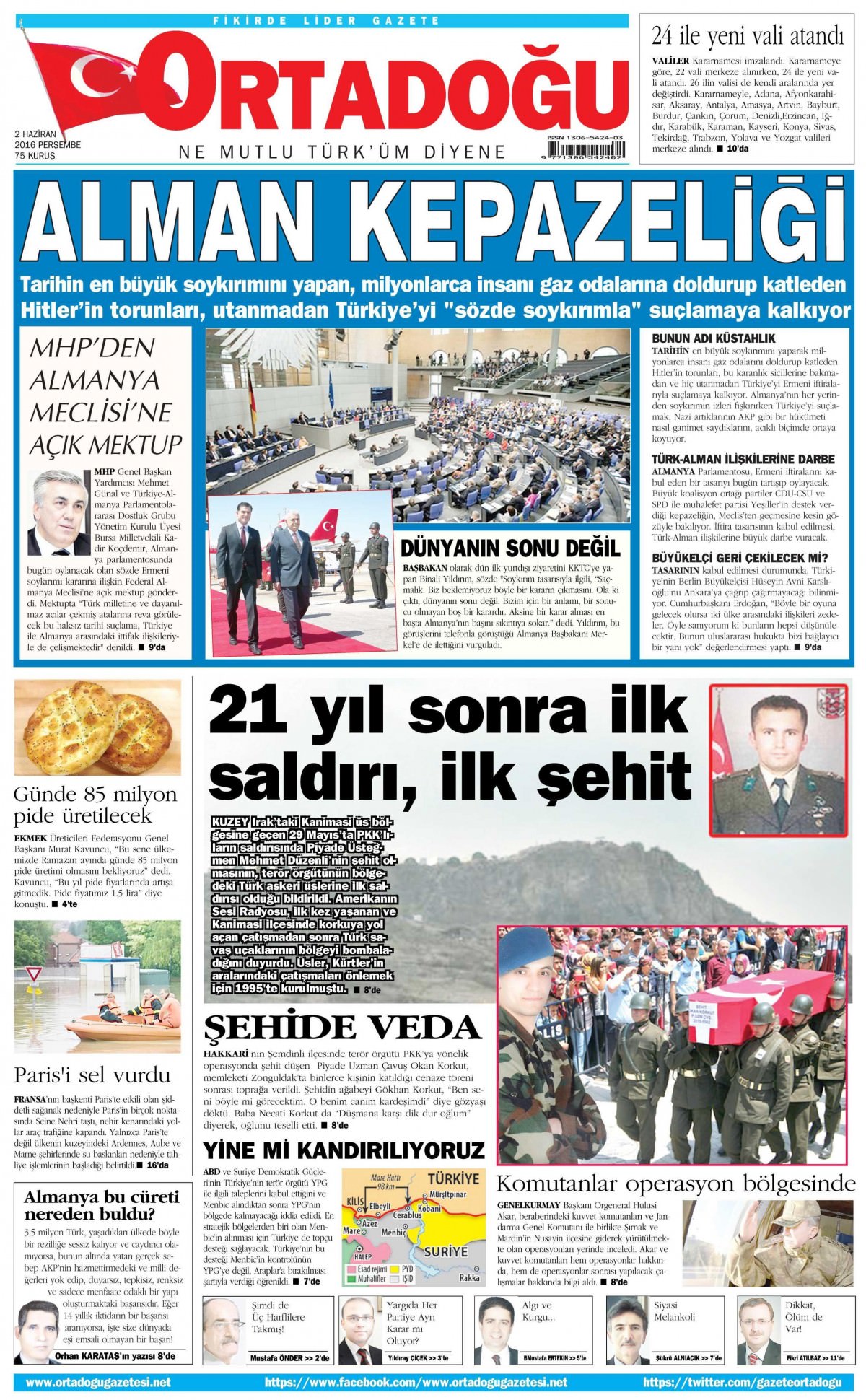 2 Haziran 2016 gazete manşetleri - 927