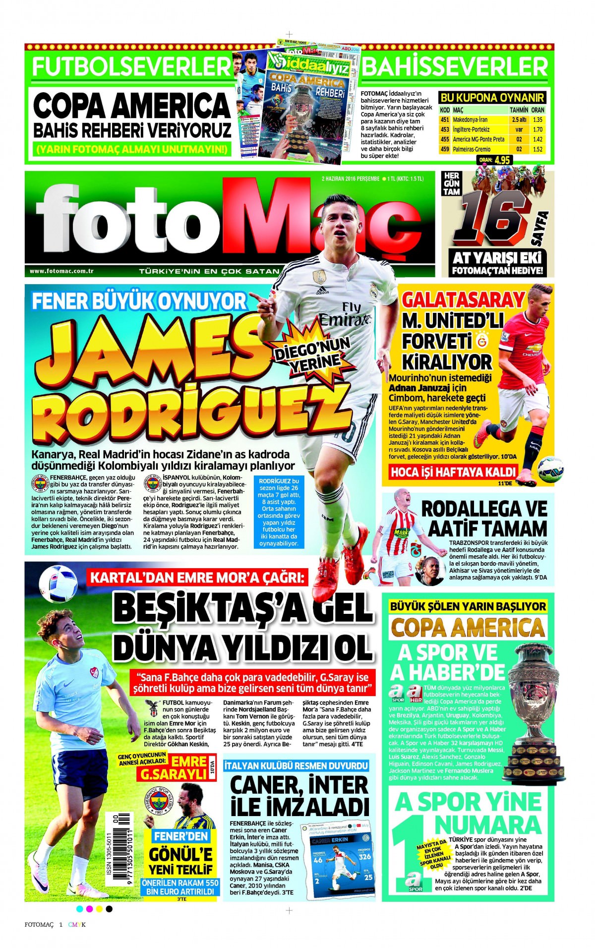 2 Haziran 2016 gazete manşetleri - 838