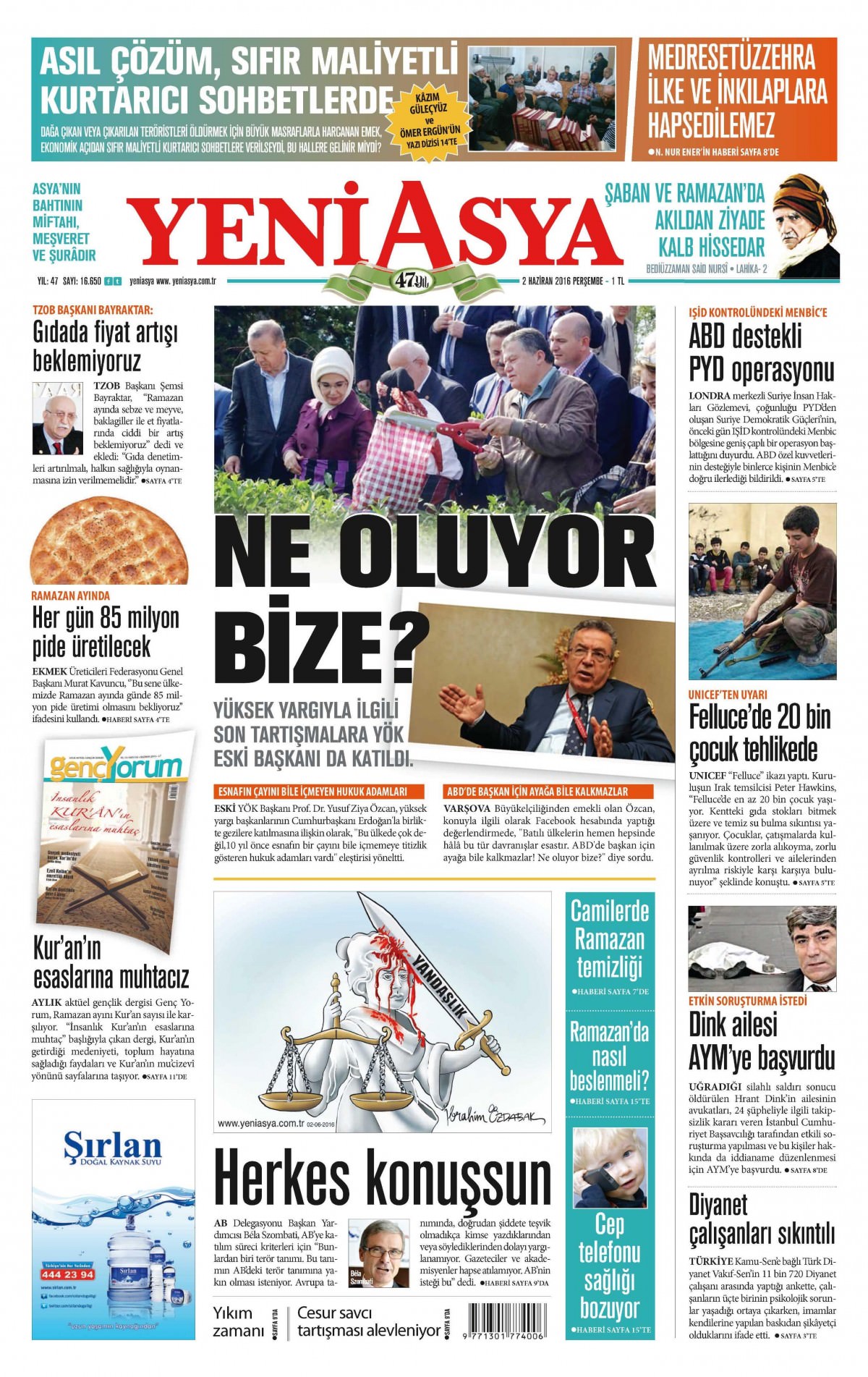 2 Haziran 2016 gazete manşetleri - 908