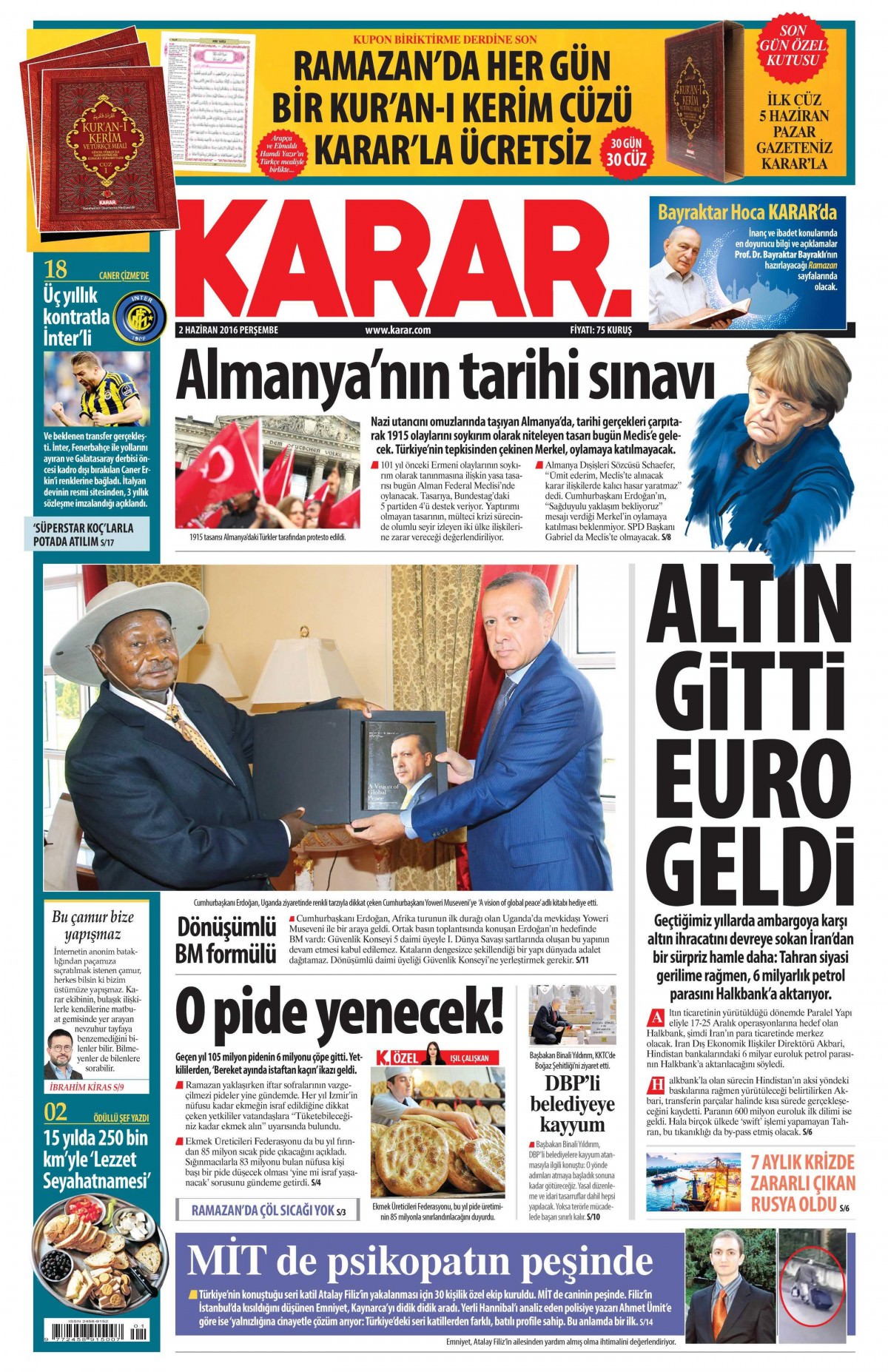 2 Haziran 2016 gazete manşetleri - 901