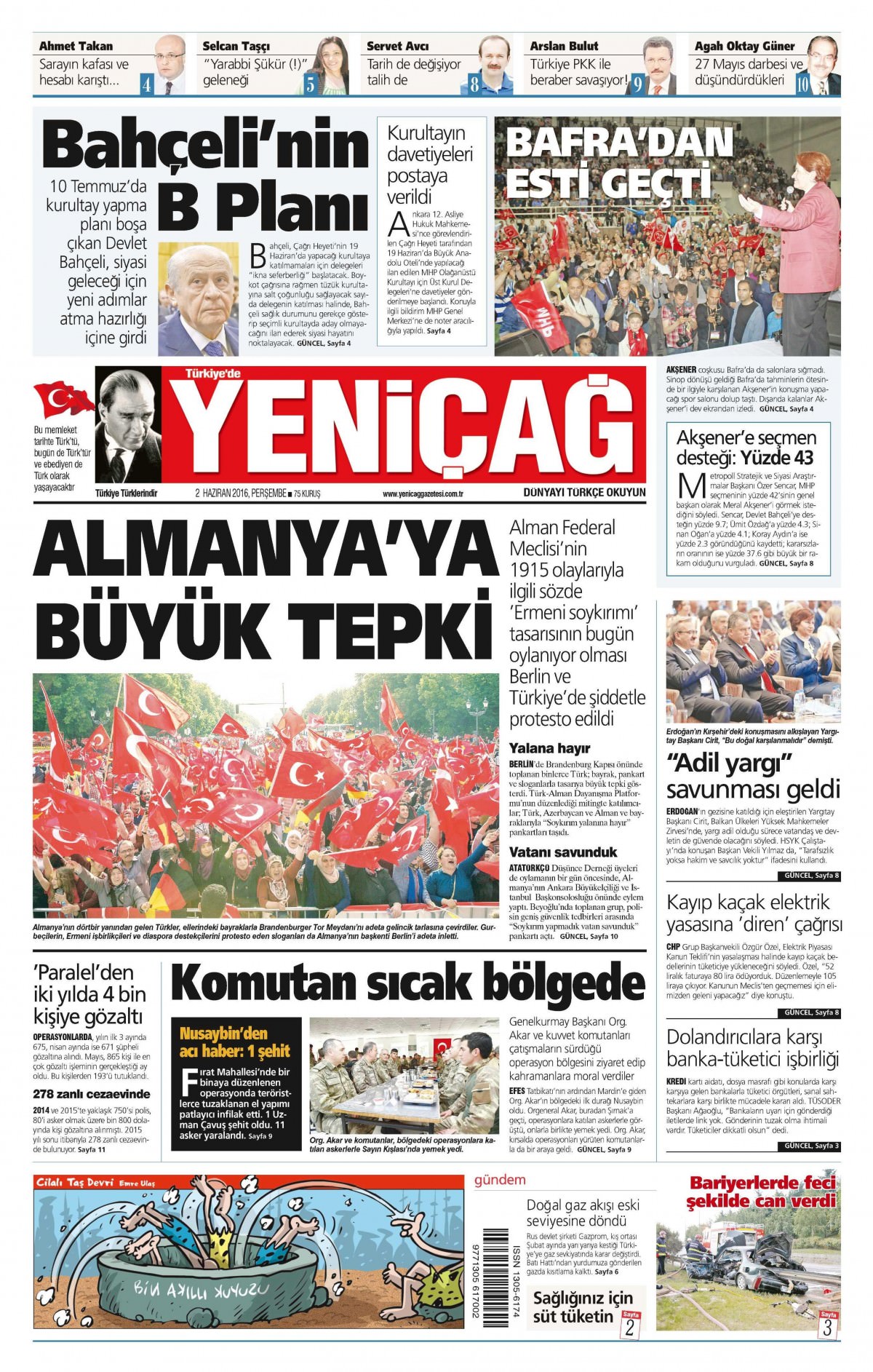 2 Haziran 2016 gazete manşetleri - 604