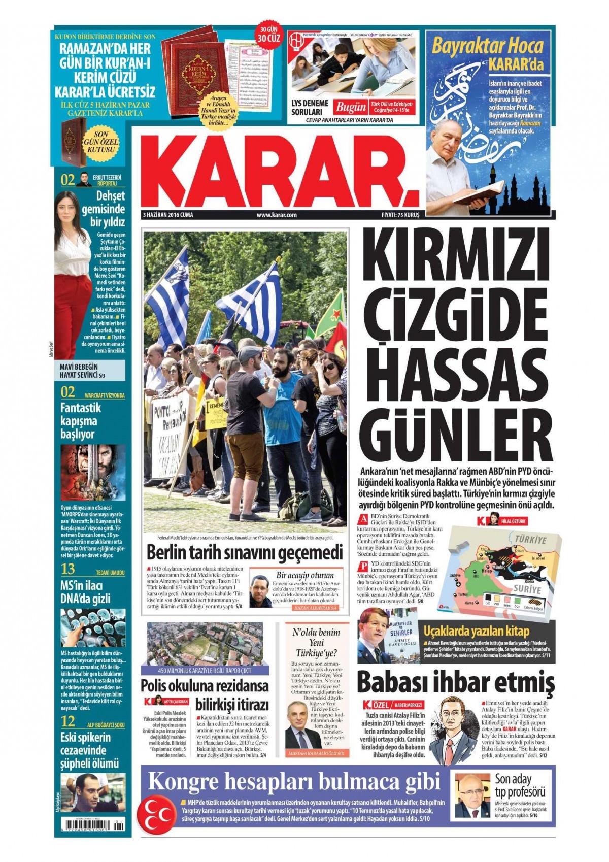 3 Haziran 2016 gazete manşetleri - 27