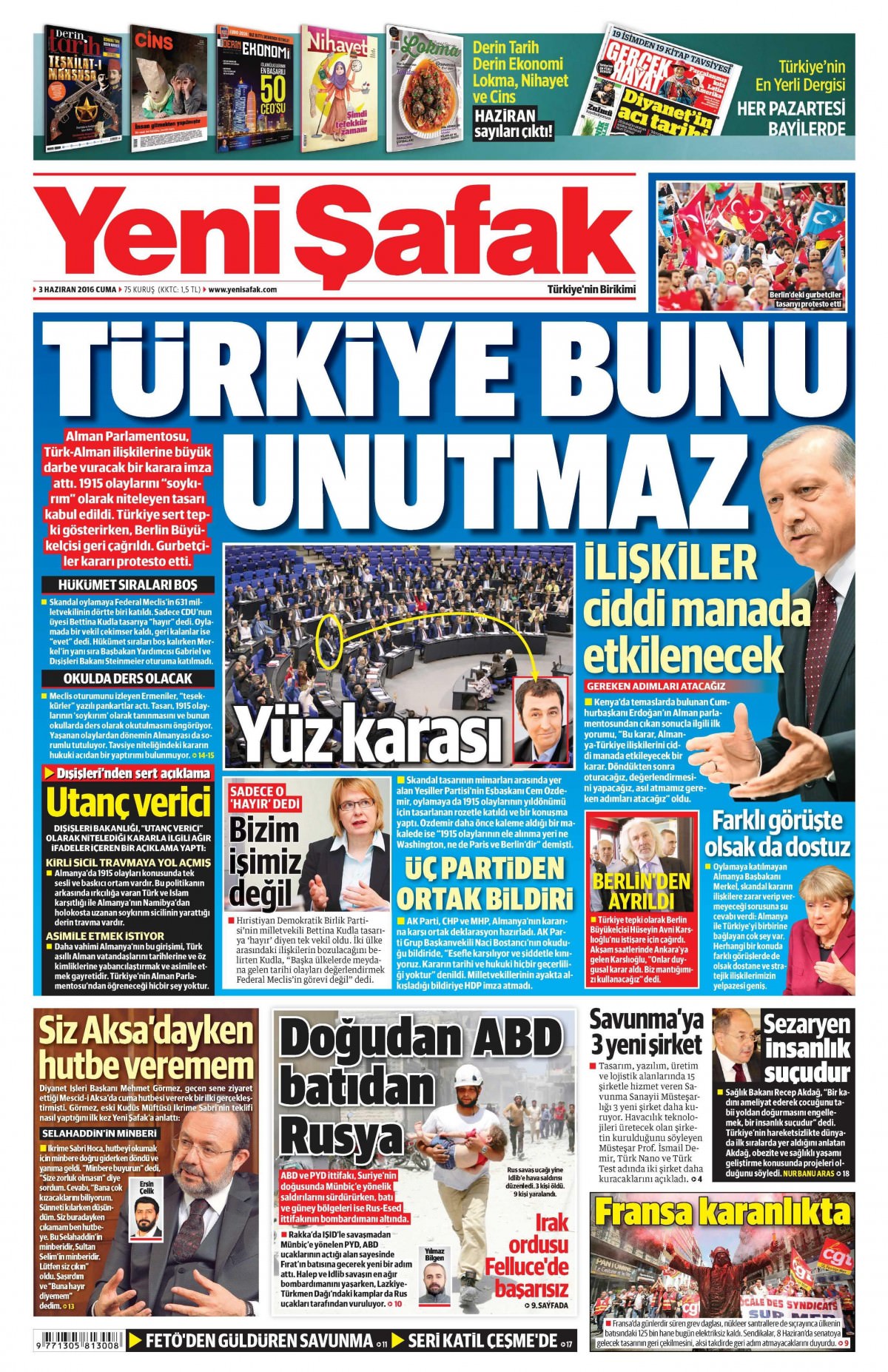 3 Haziran 2016 gazete manşetleri - 9