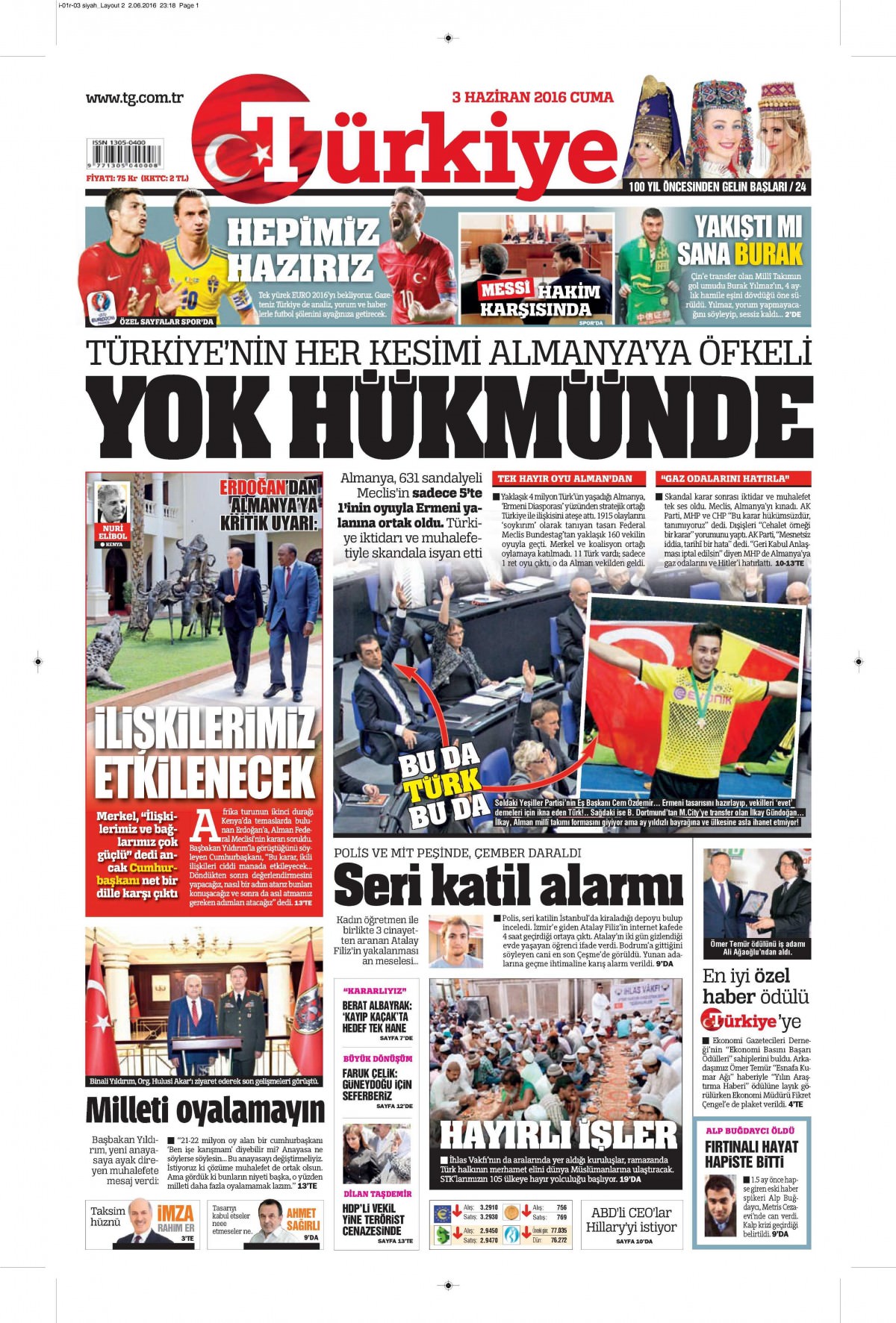 3 Haziran 2016 gazete manşetleri - 6