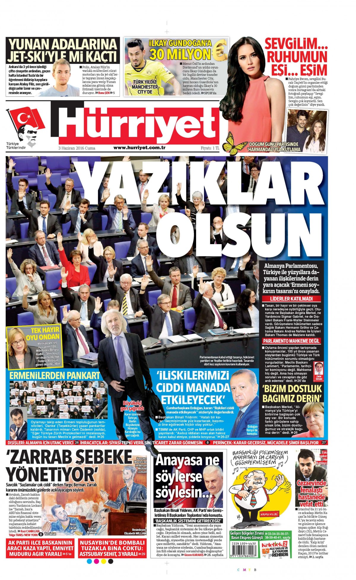 3 Haziran 2016 gazete manşetleri - 2