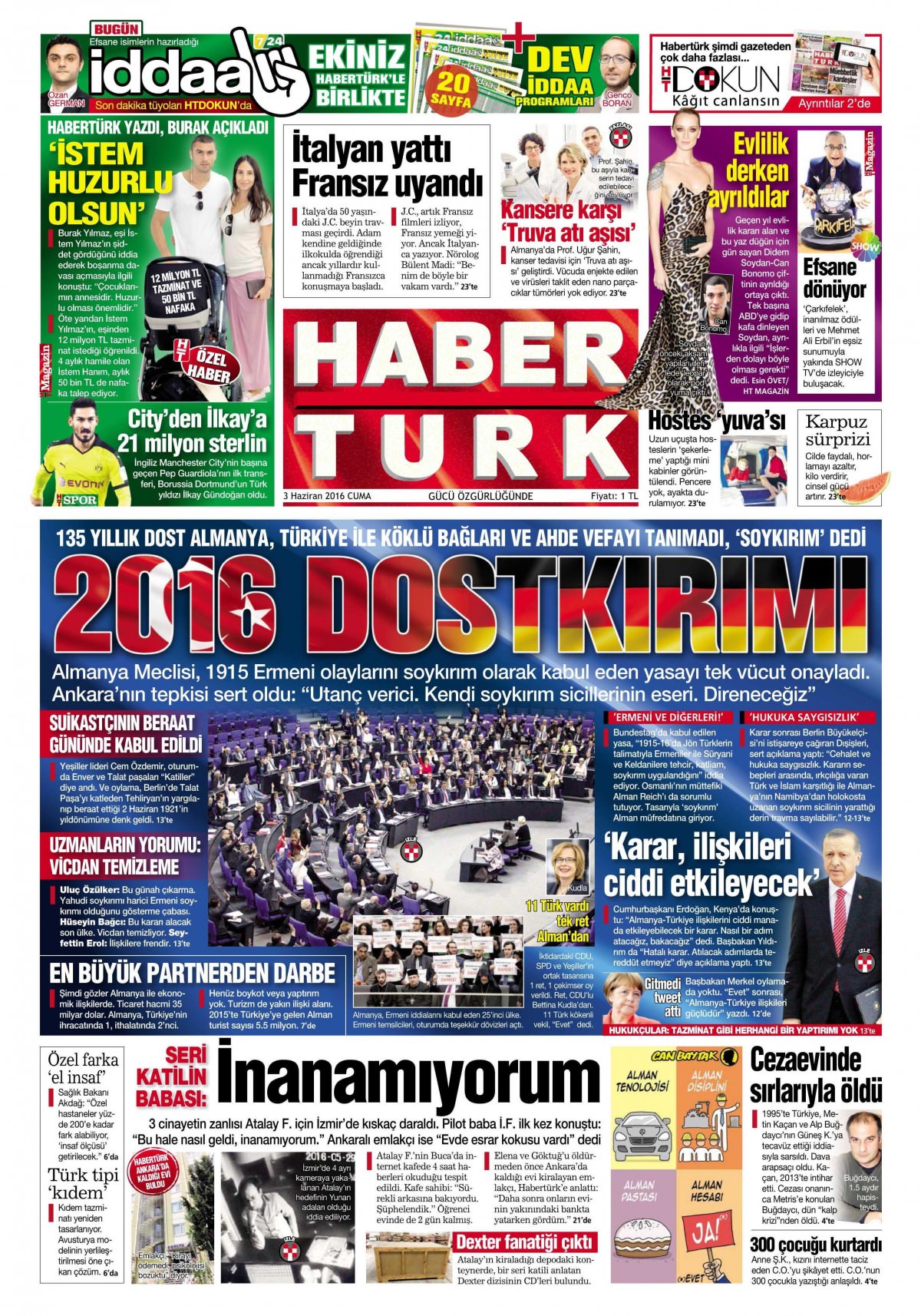 3 Haziran 2016 gazete manşetleri - 5