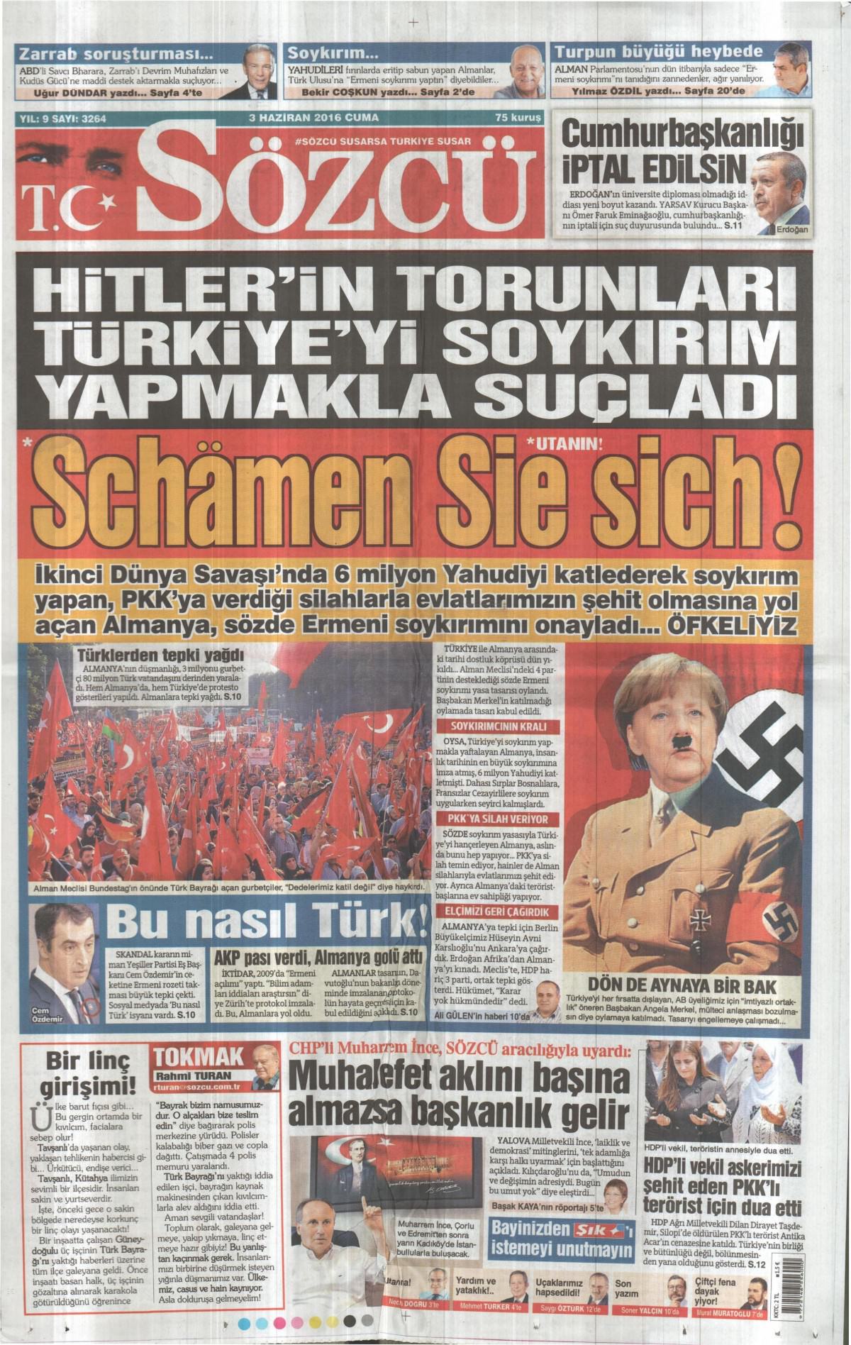 3 Haziran 2016 gazete manşetleri - 12