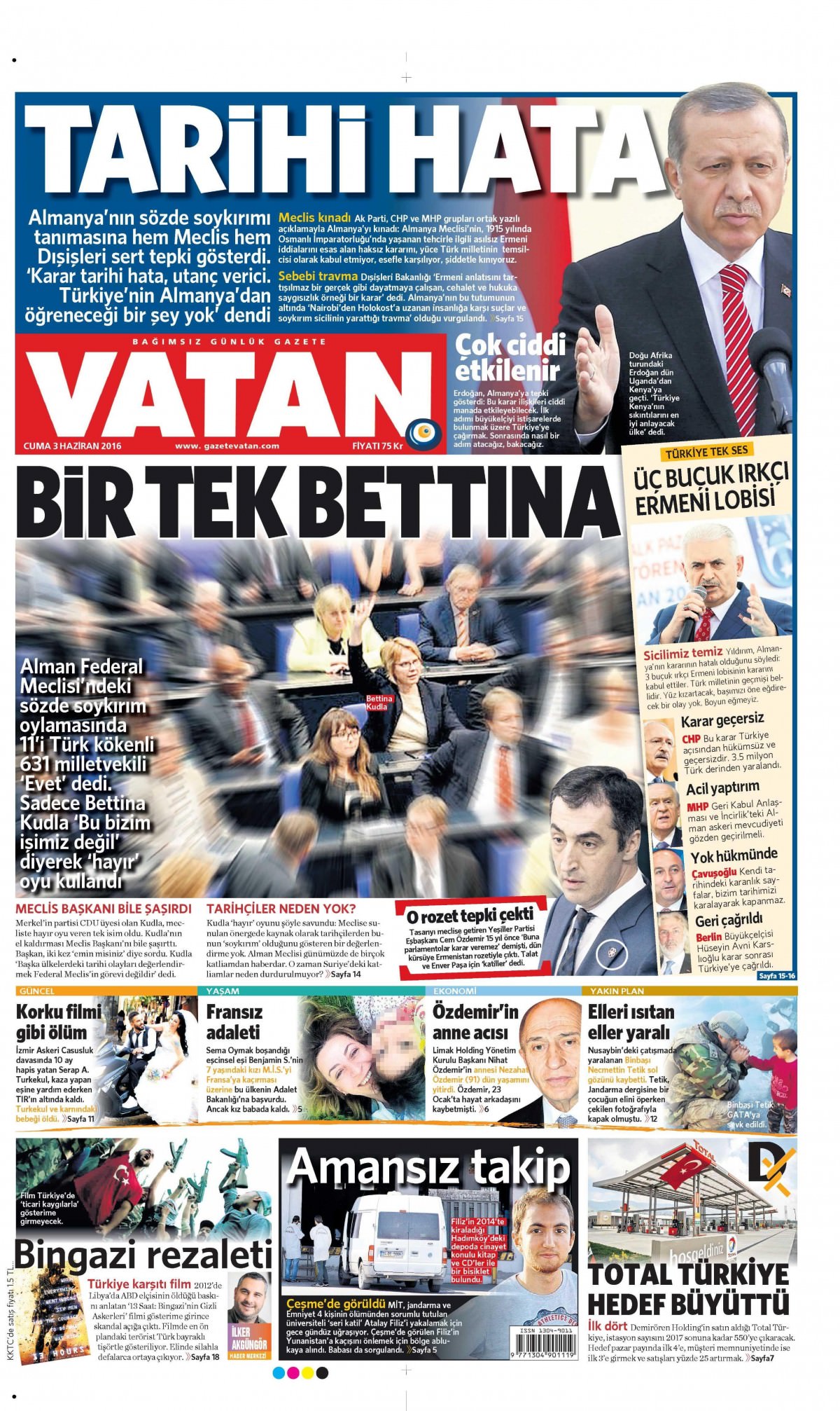 3 Haziran 2016 gazete manşetleri - 25