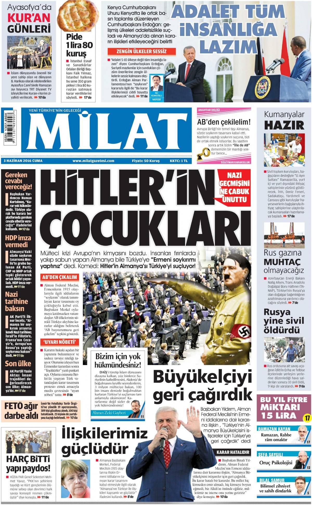 3 Haziran 2016 gazete manşetleri - 19