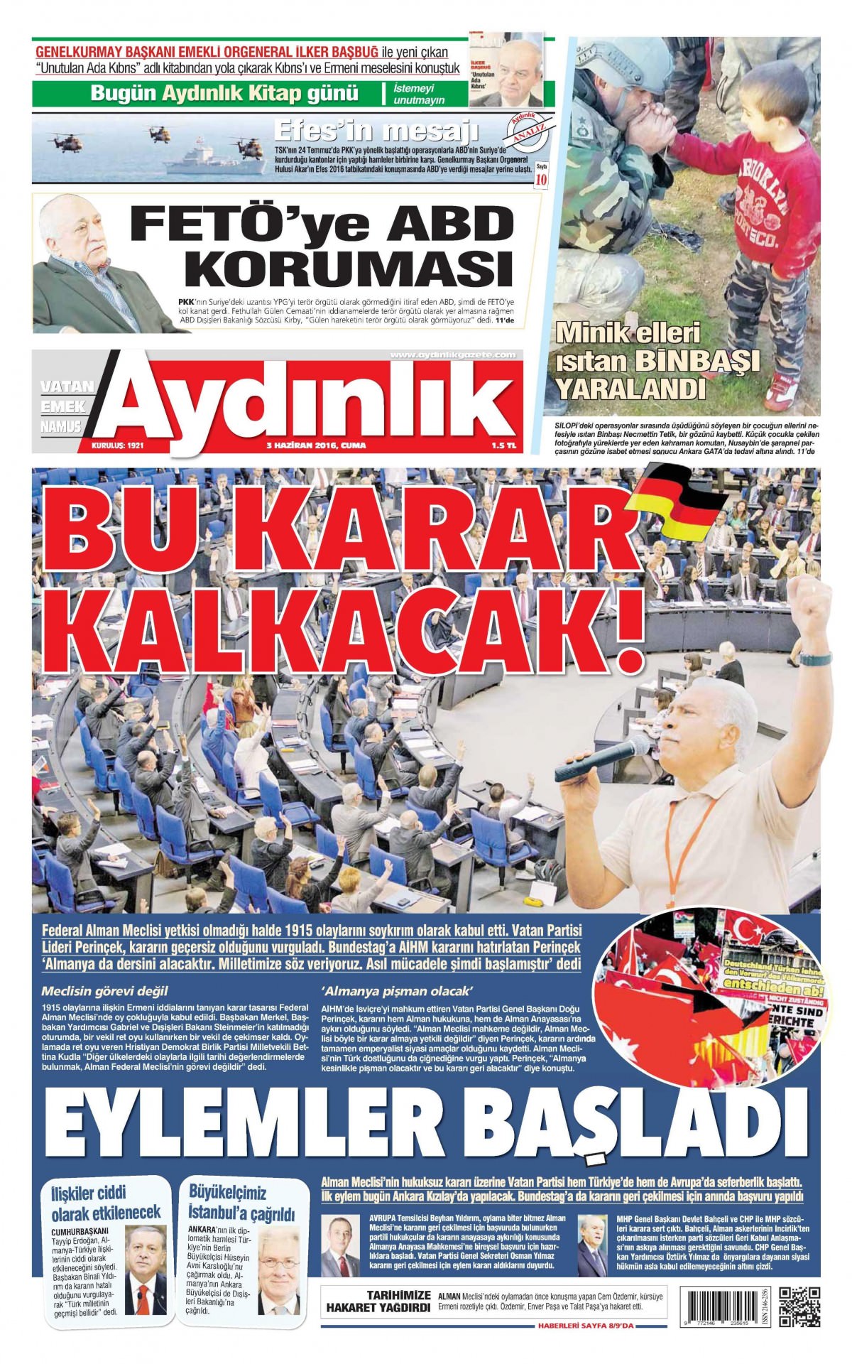 3 Haziran 2016 gazete manşetleri - 14