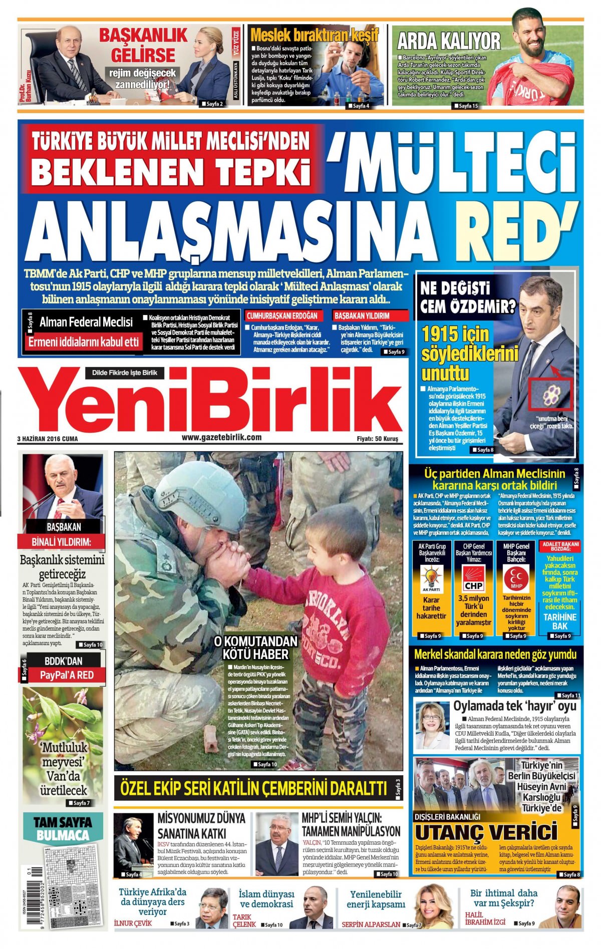 3 Haziran 2016 gazete manşetleri - 10