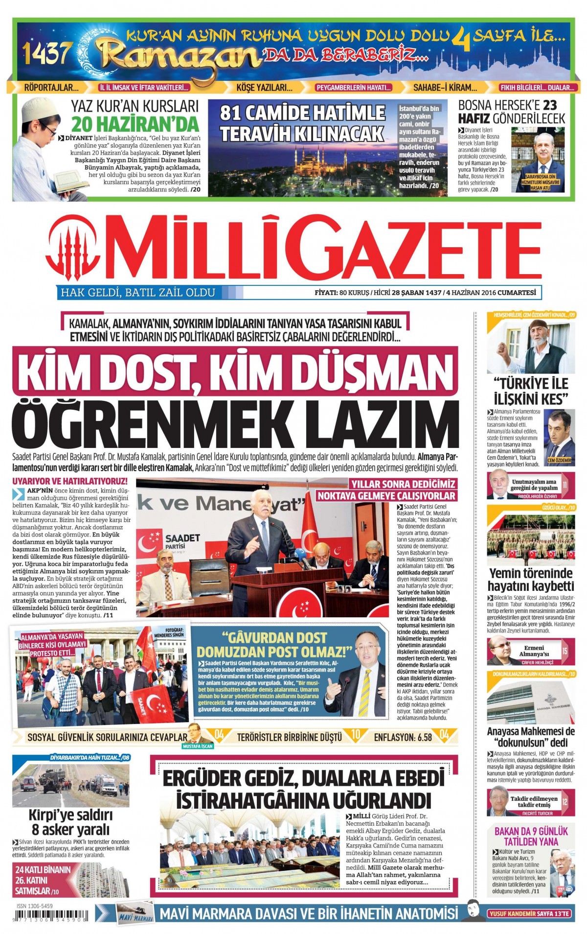 4 Haziran 2016 gazete manşetleri - 24