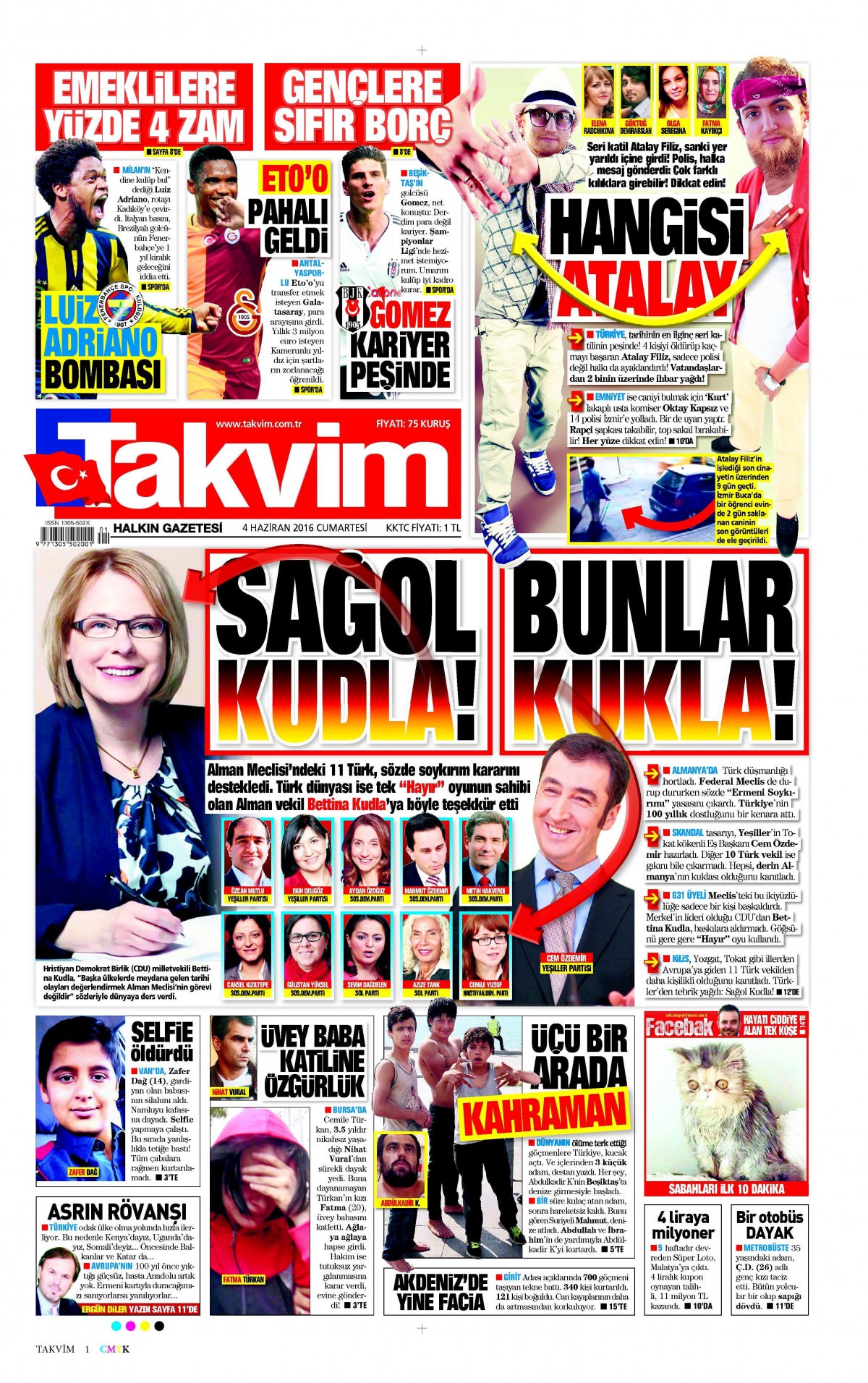 4 Haziran 2016 gazete manşetleri - 16