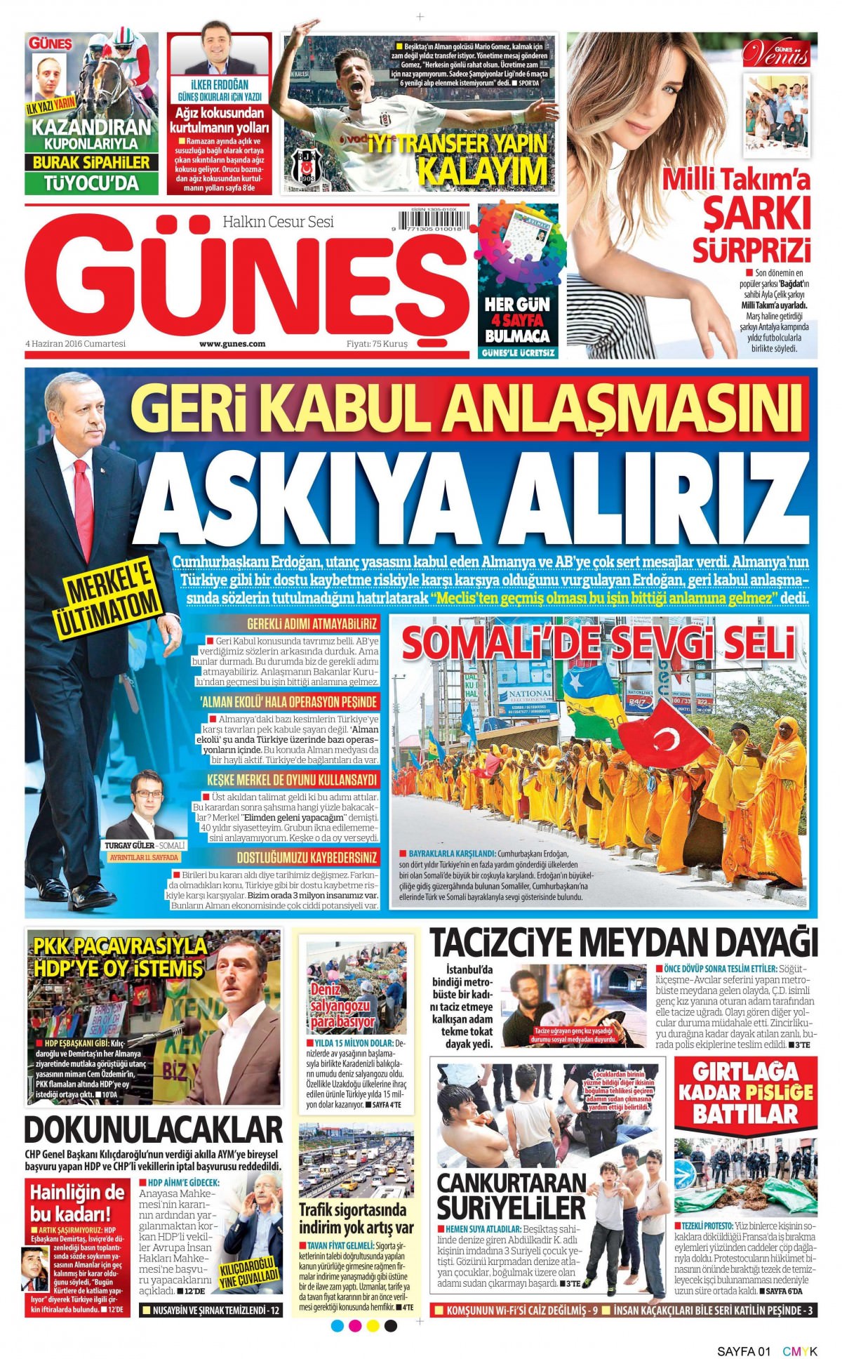 4 Haziran 2016 gazete manşetleri - 15