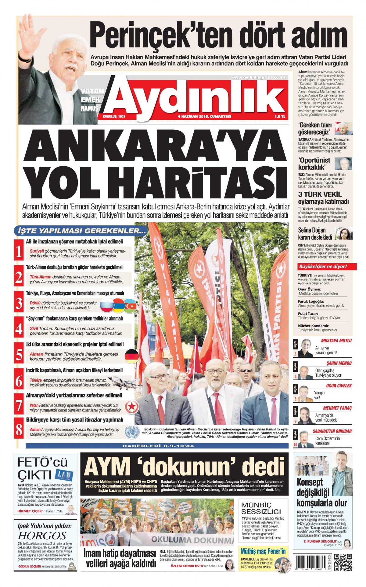 4 Haziran 2016 gazete manşetleri - 21