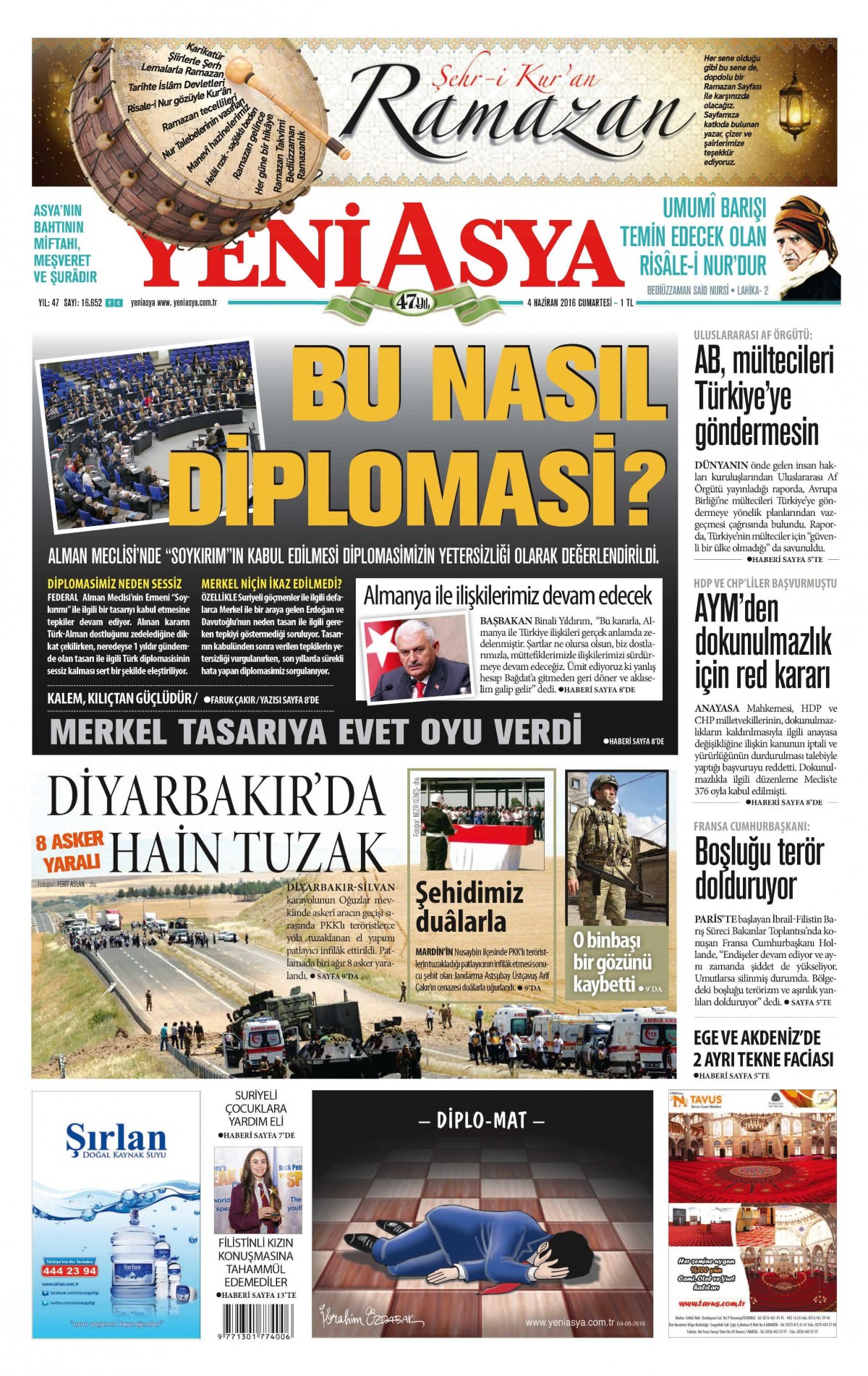 4 Haziran 2016 gazete manşetleri - 19