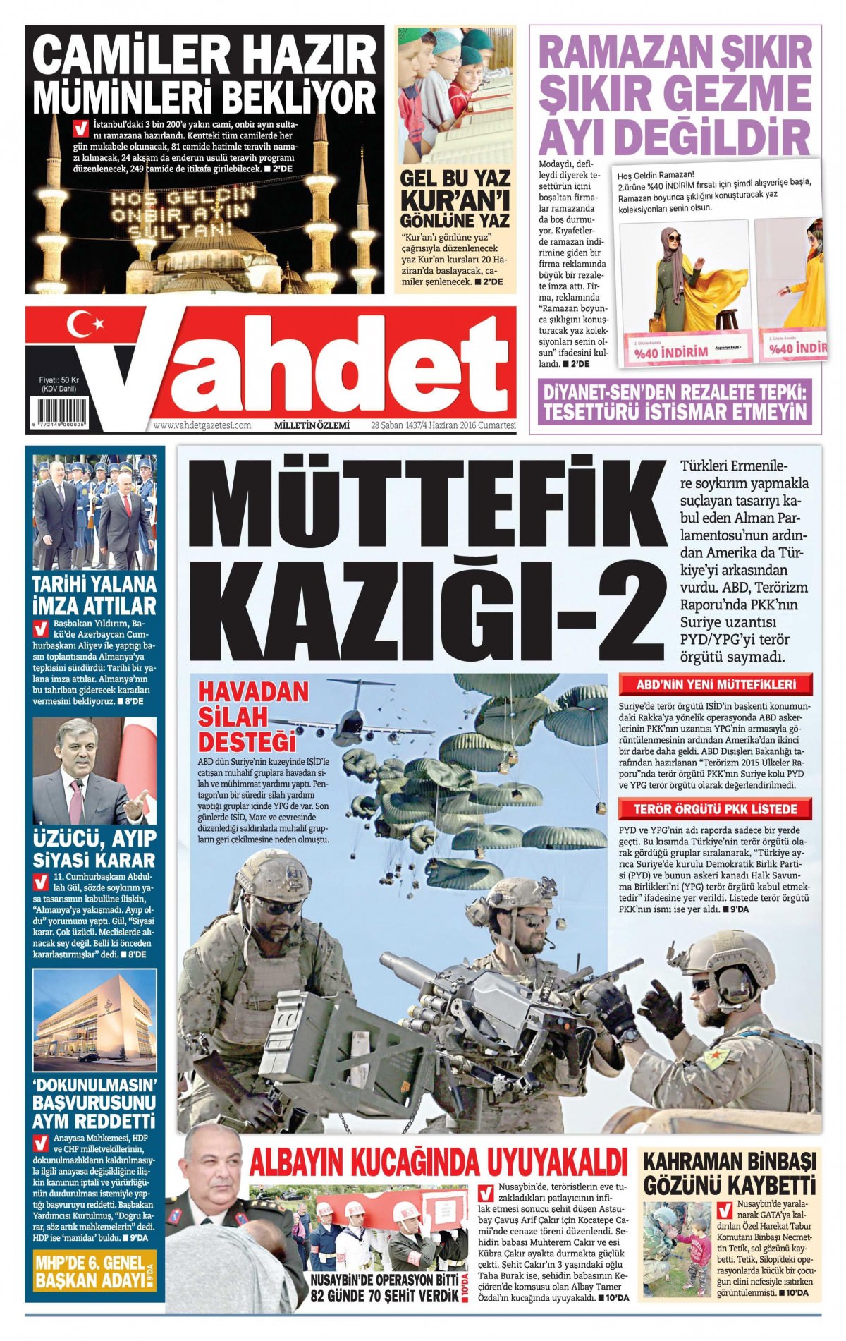 4 Haziran 2016 gazete manşetleri - 26