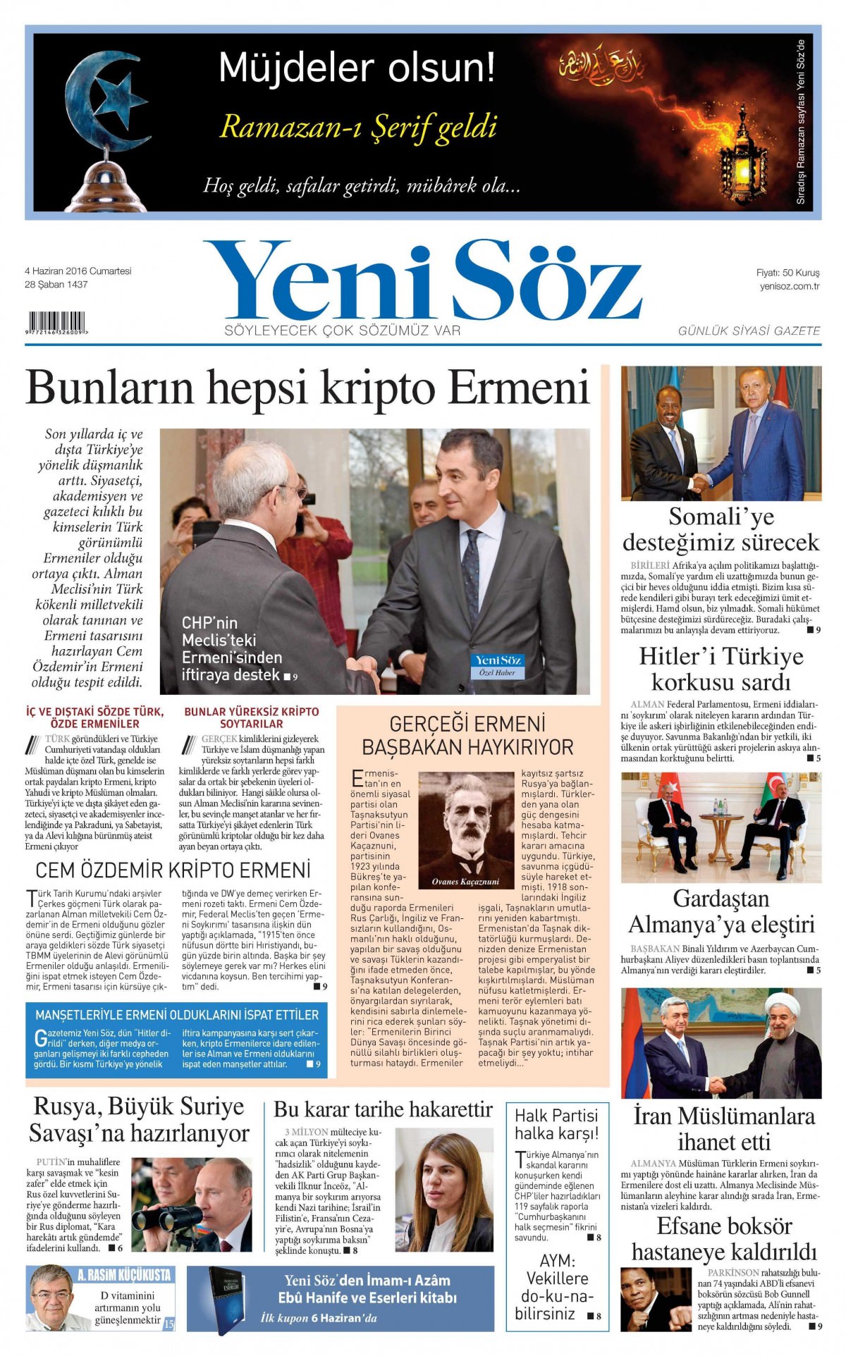 4 Haziran 2016 gazete manşetleri - 6